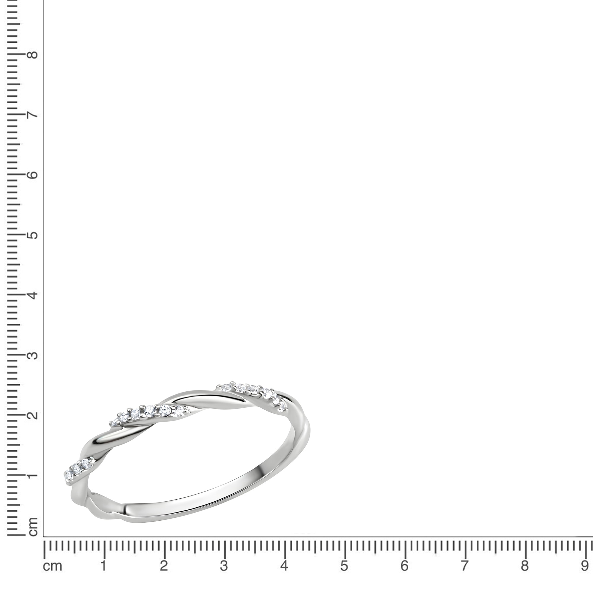 Vivance Fingerring »925 Sterling Silber rhodiniert Zirkonia«
