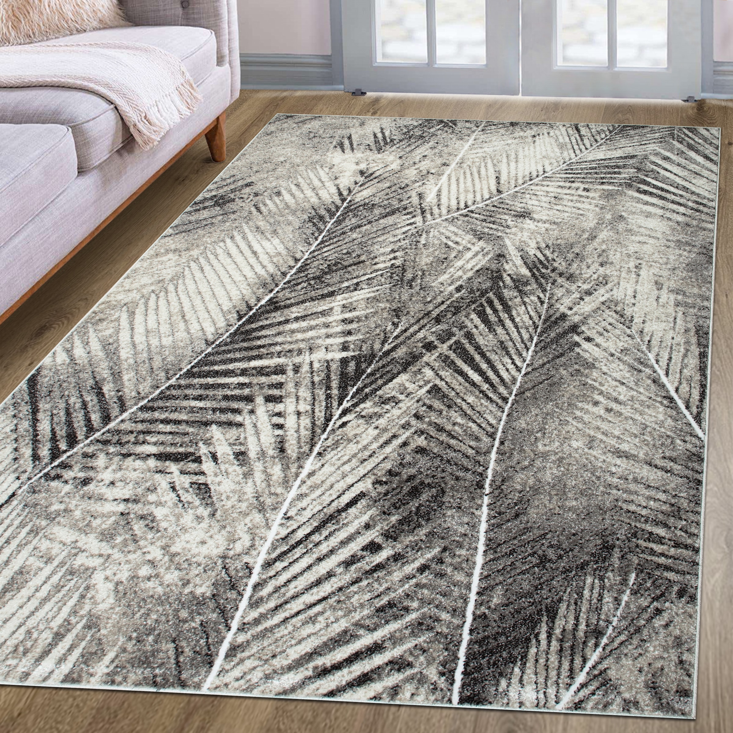 my home Teppich »Kiliv, Modernes Blatt Design«, rechteckig, 9 mm Höhe, mit günstig online kaufen