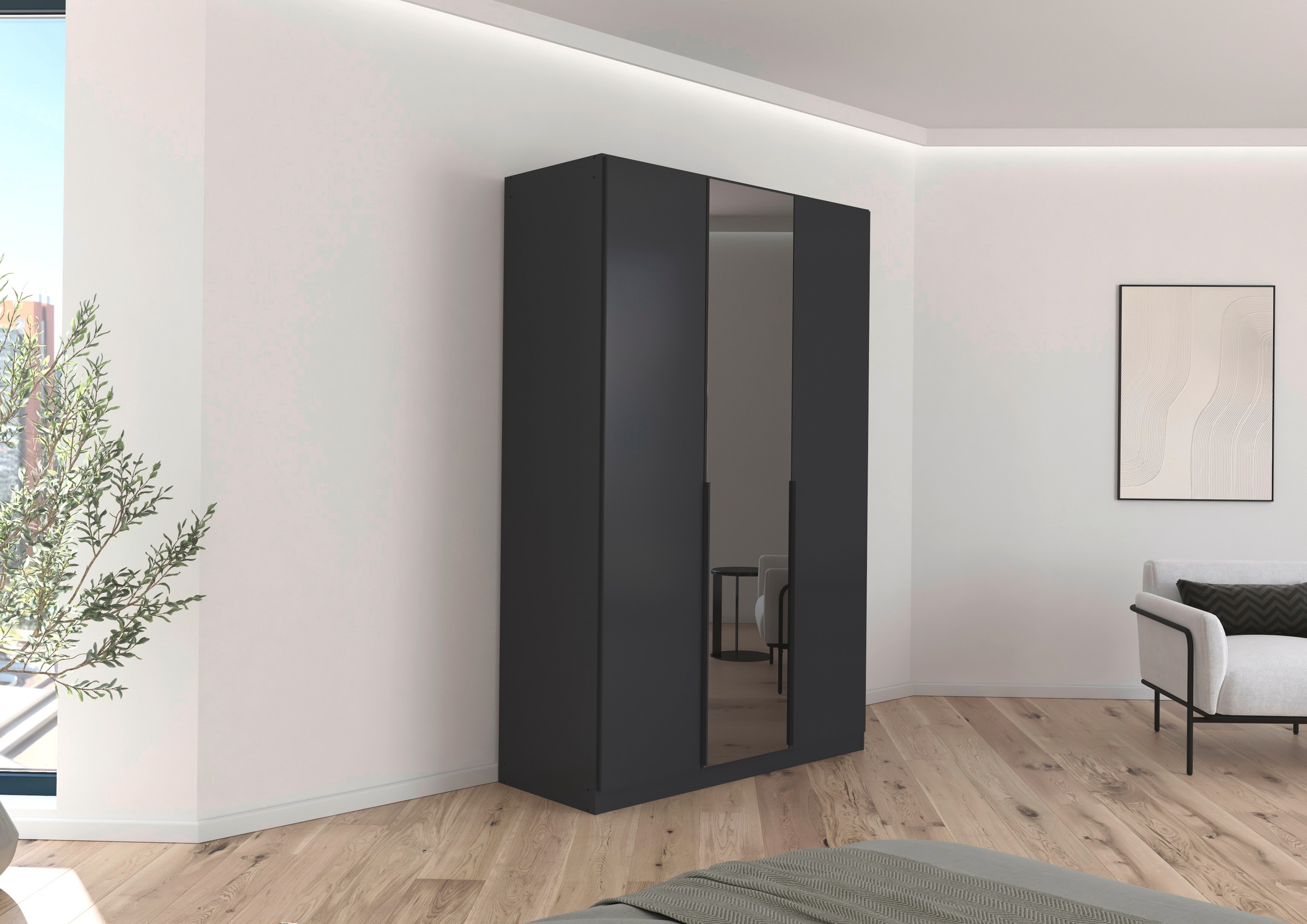 INOSIGN BY RAUCH Drehtürenschrank »Ferris Schrank Breite 2,10m BESTSELLER Schlafzimmerschrank«, Kleiderschrank mit Spiegel in den Ausführungen BASIC/CLASSIC/PREMIUM