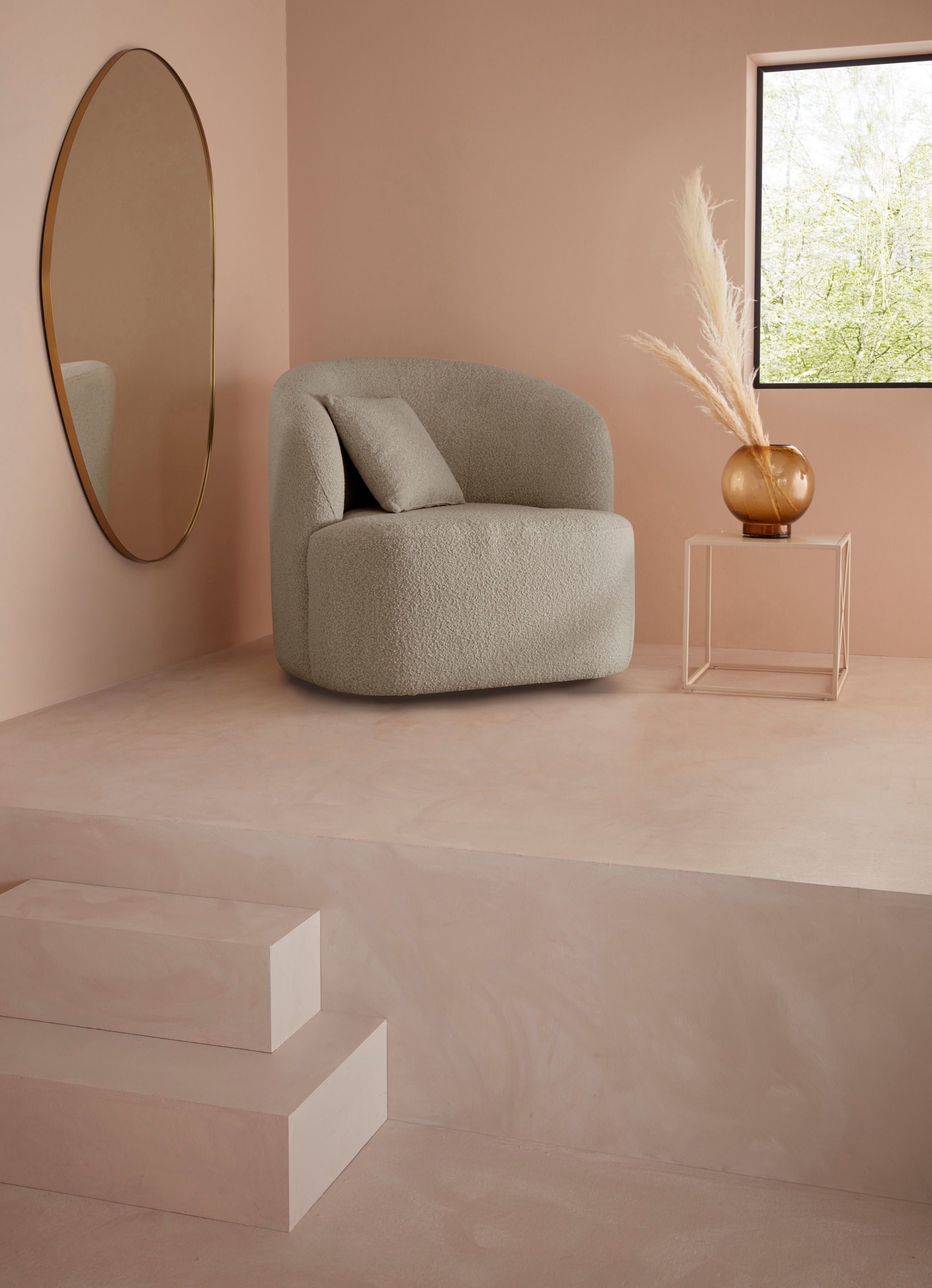LeGer Home by Lena Gercke Drehsessel »Dilara Sessel«, gerundete Rückenlehne günstig online kaufen