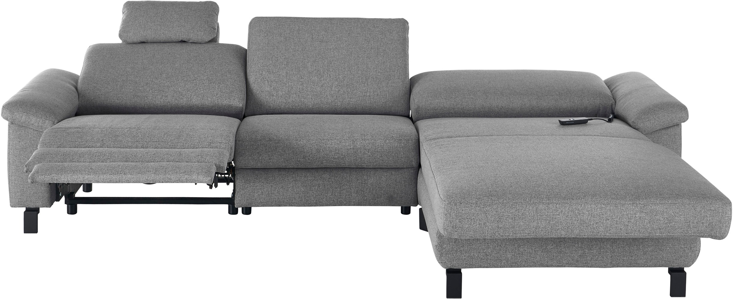 3C Candy Ecksofa »Mainau L-Form«, Relaxfunktion im 1,5-Sitzer, motorische Schlaffunktion in Longchair