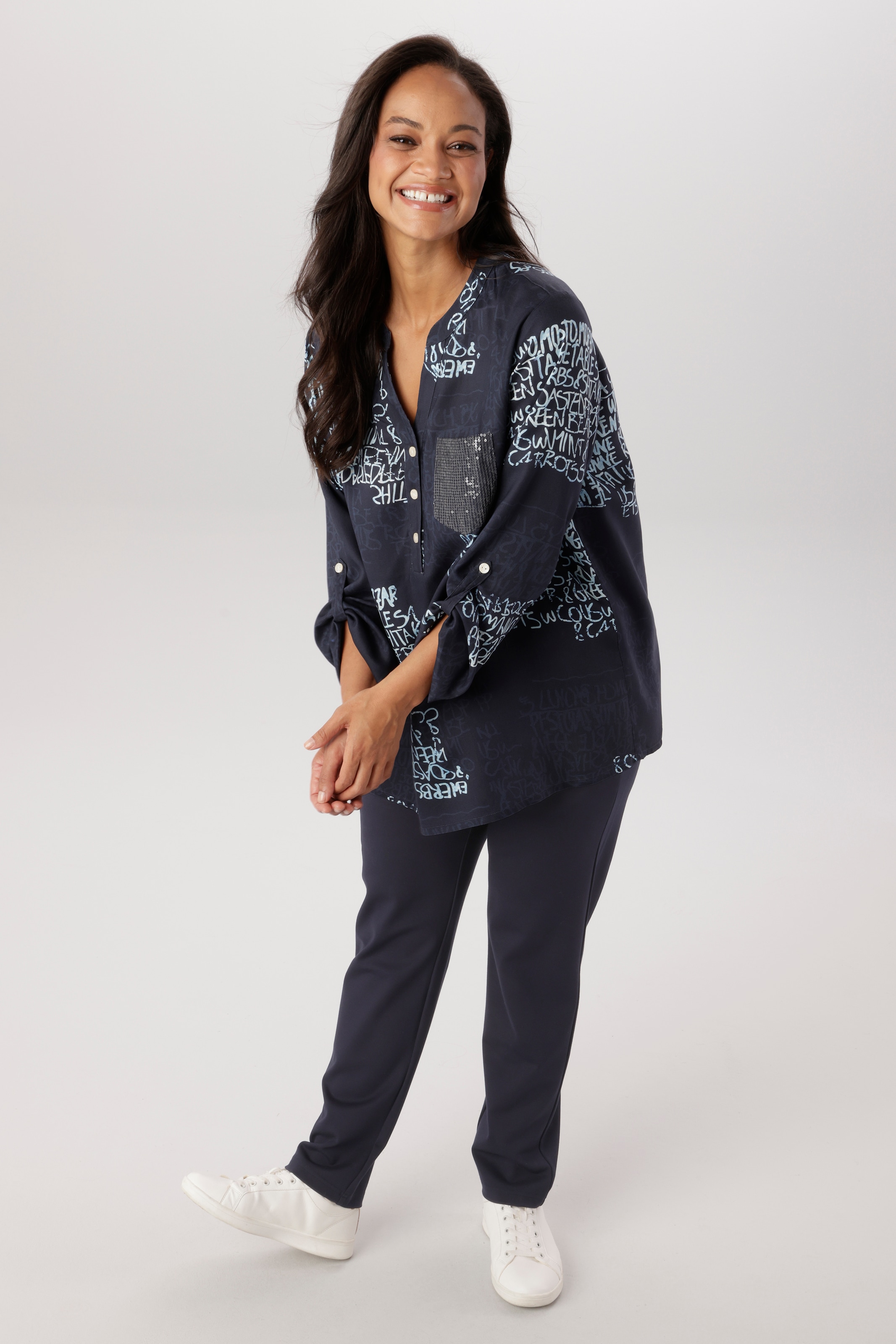 Aniston PLUS Jerseyhose  lässig geschnitten - NEUE KOLLEKTION