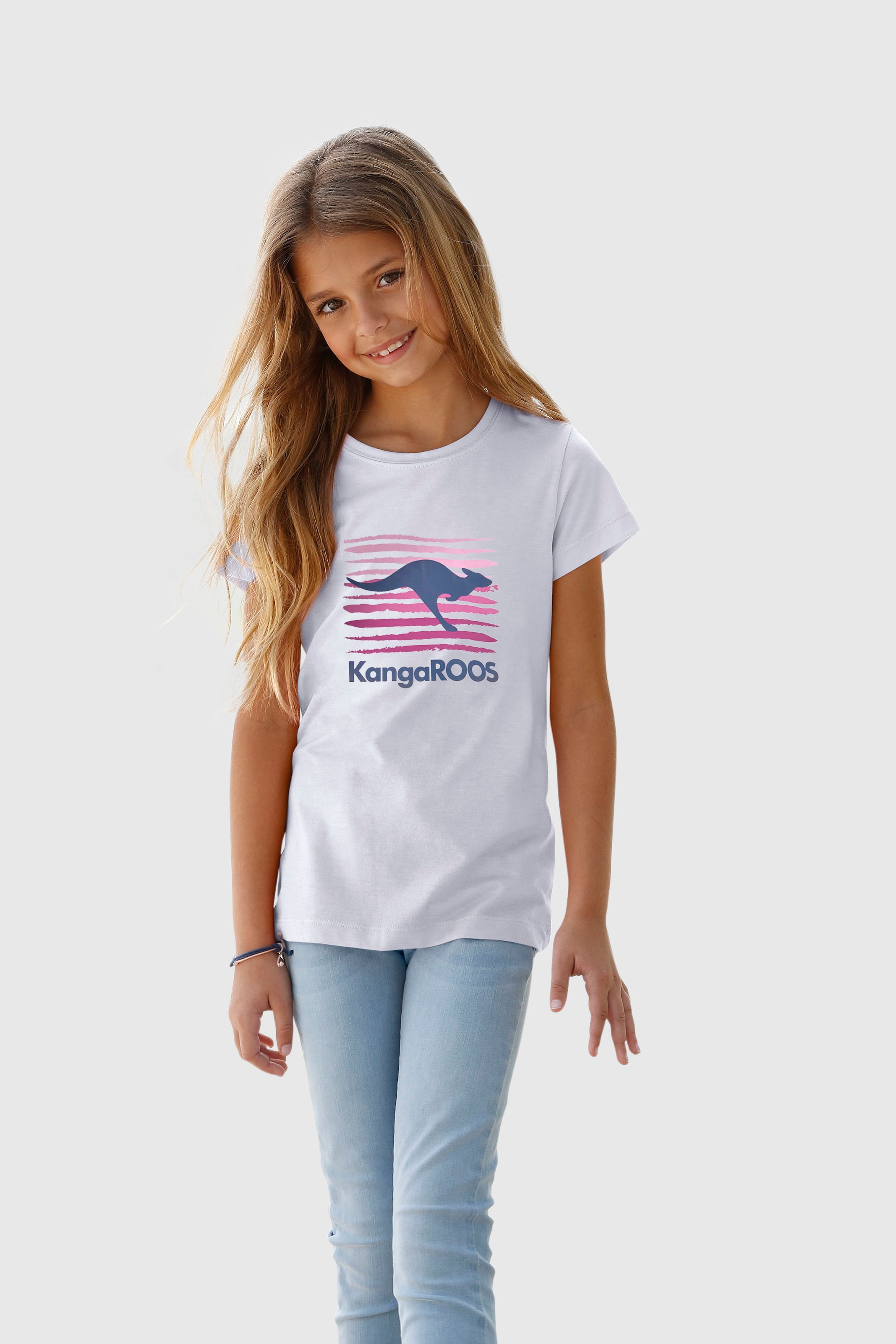 KangaROOS T-Shirt, mit großem Logodruck