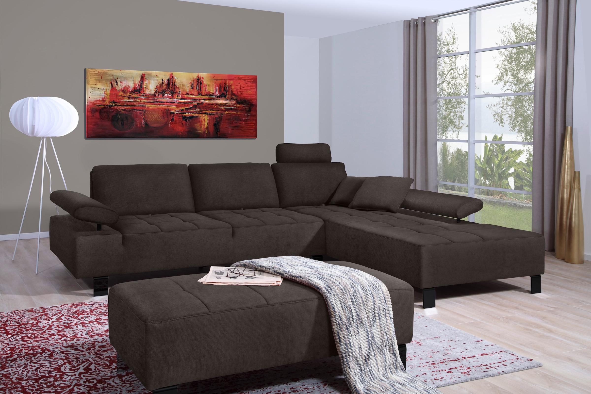 alina Ecksofa »Royce« inklusive Sitztiefenverstellung, 270 cm breit günstig online kaufen