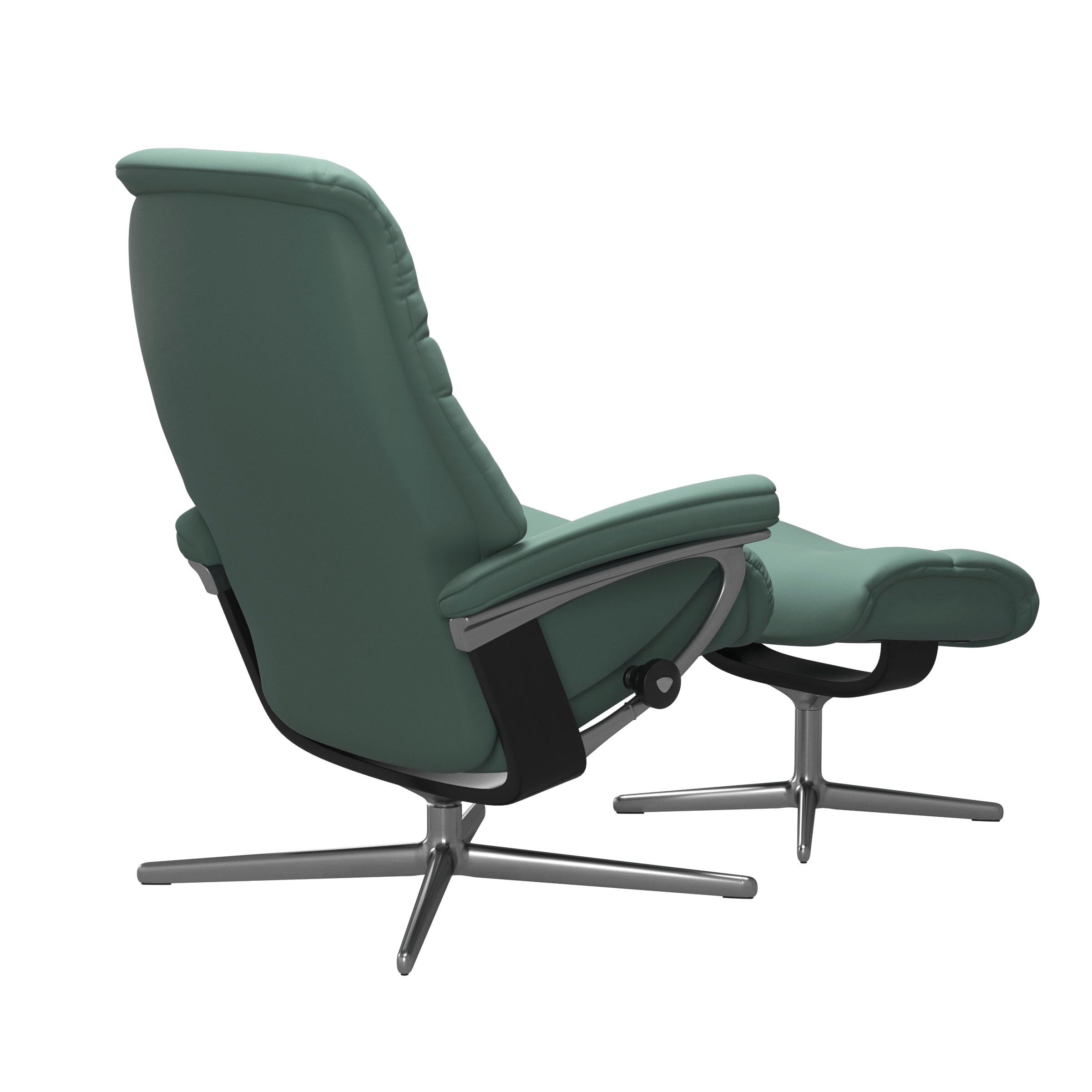 Stressless® Relaxsessel »Sunrise«, (Set, Relaxsessel mit Hocker), mit Hocker, mit Cross Base, Größe S, M & L, Holzakzent Schwarz