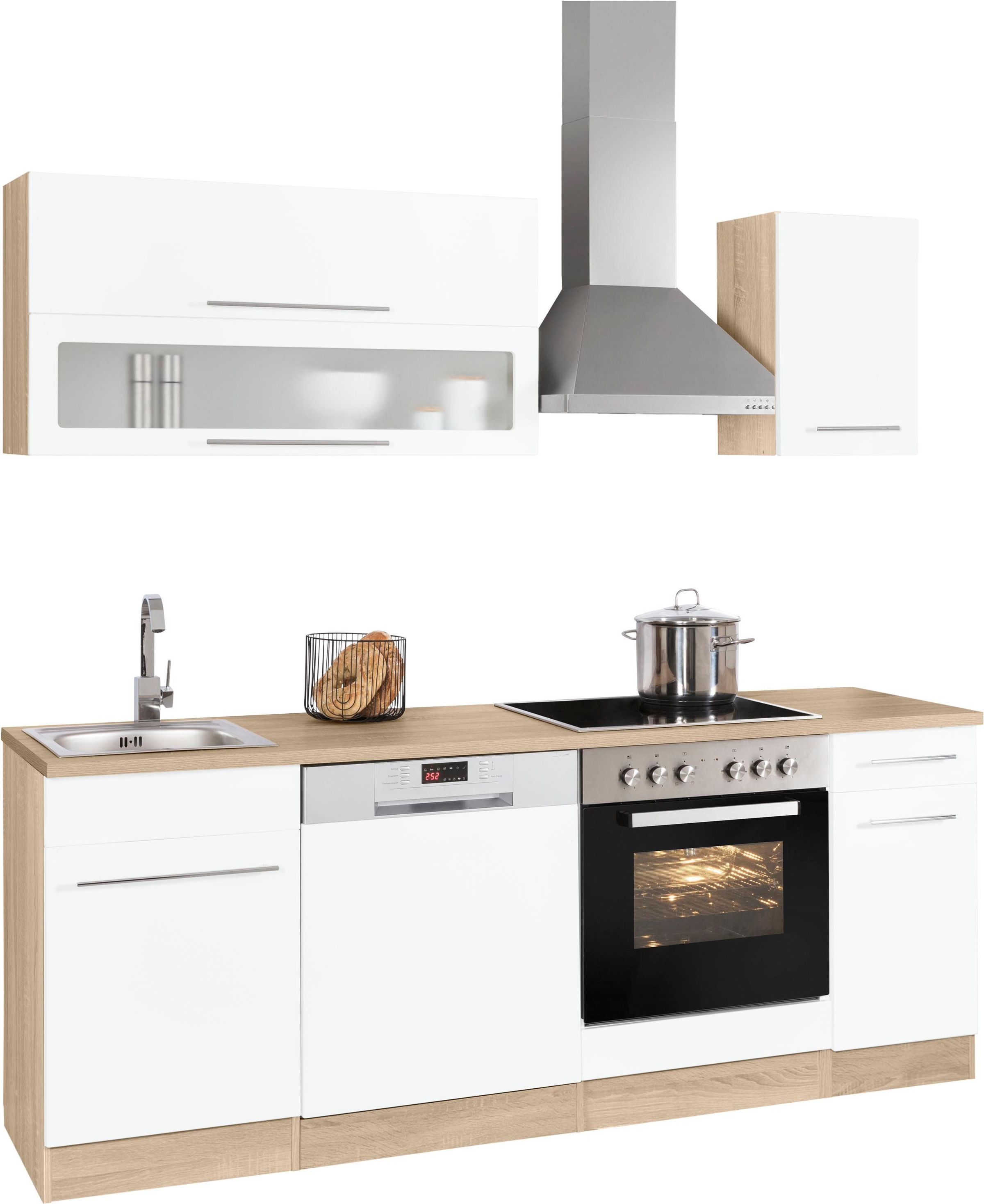 KOCHSTATION Küchenzeile »KS-Eton«, ohne E-Geräte, Breite 210 cm