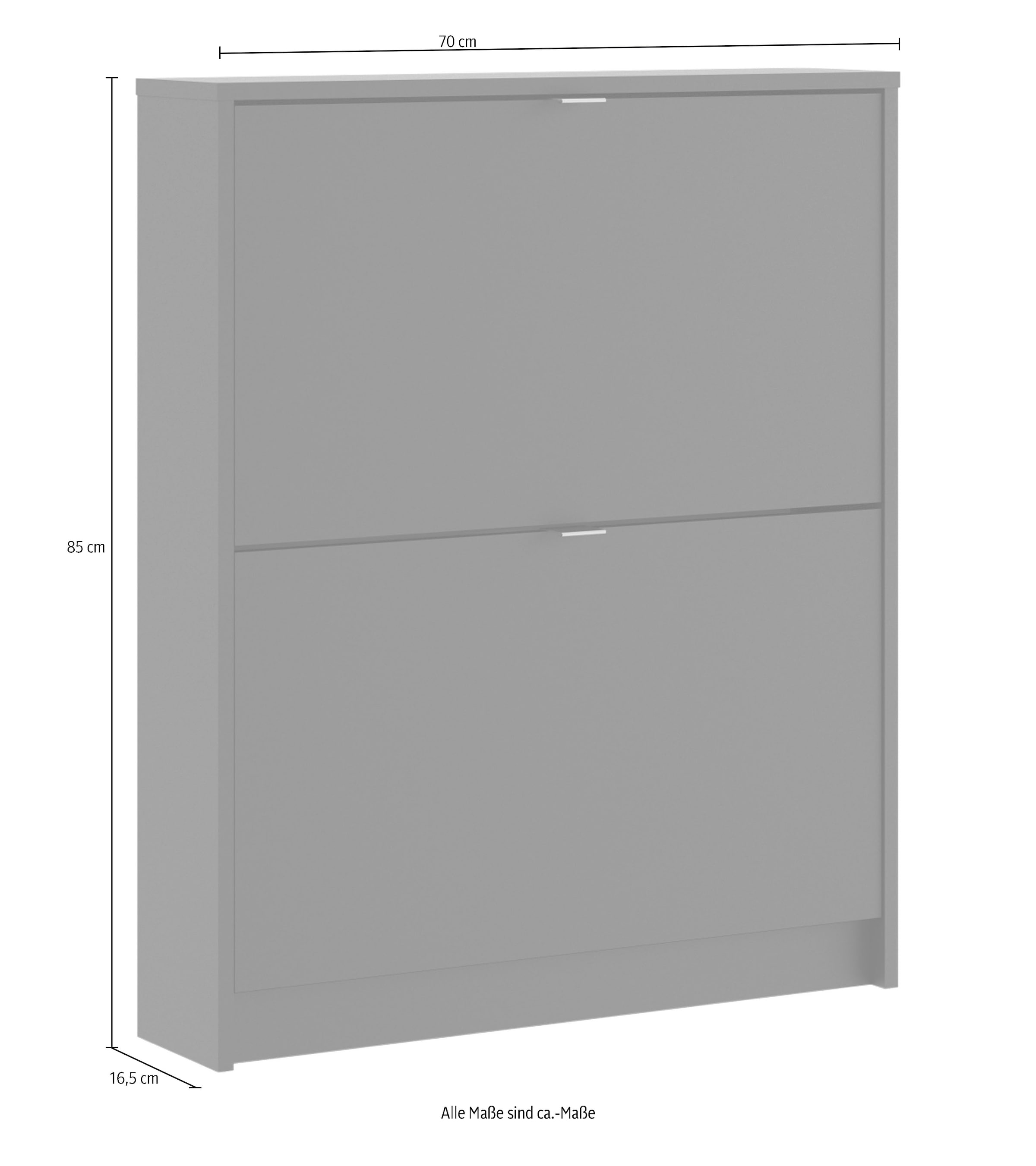 INOSIGN Schuhschrank »Shoes Schuhaufbewahrung, Schuhkommode, Schuhregal,«, mit zwei Klappen, 1 Boden, Höhe 85 cm, ca. 6 Paar Schuhe