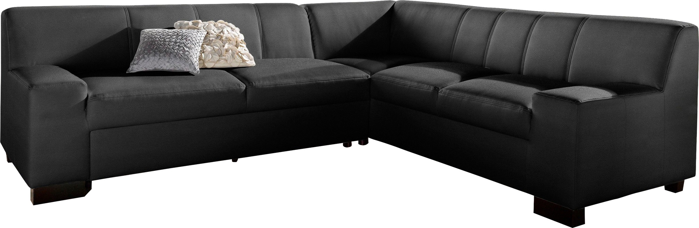 DOMO collection Ecksofa »Norma, moderne Armlehnen, zeitlos und elegant, L-F günstig online kaufen