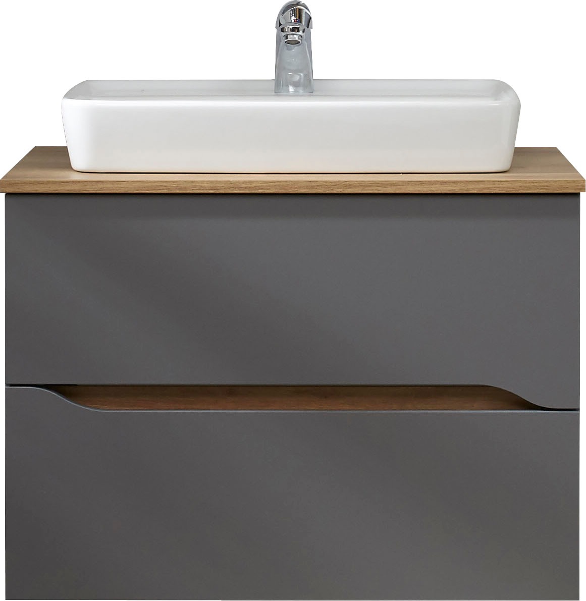 Saphir Waschtisch »Quickset Keramik-Aufsatzbecken mit Unterschrank, 73 cm b günstig online kaufen