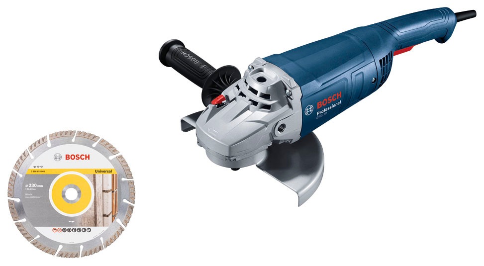 BOSCH PROFESSIONAL Winkelschleifer »GWS 20-230 P + DD« mit Diamanttrennscheibe blau