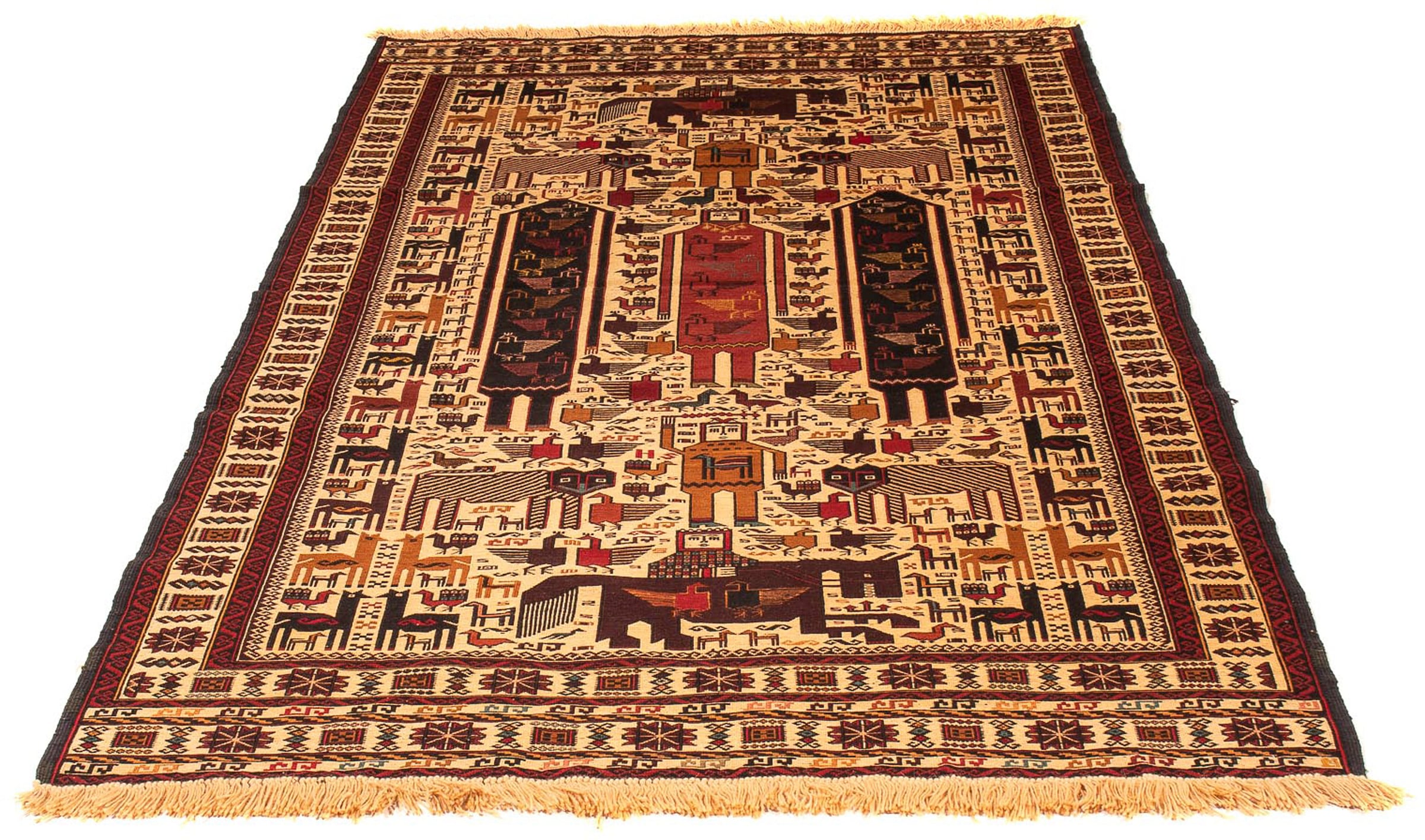 morgenland Wollteppich »Kelim - Oriental - 200 x 122 cm - beige«, rechtecki günstig online kaufen