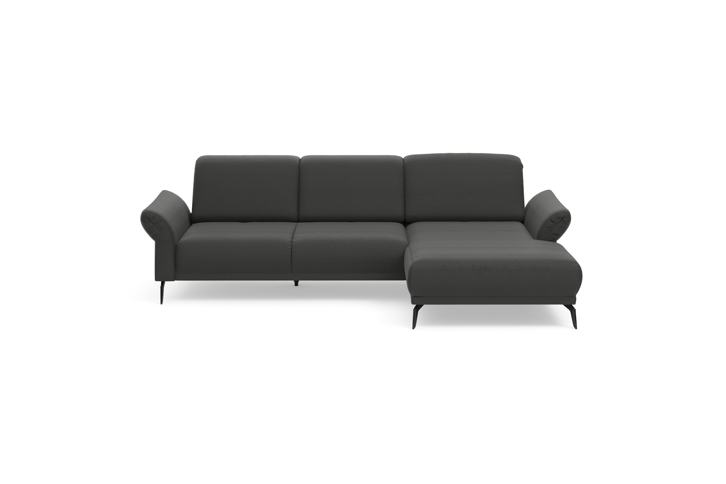 INOSIGN Ecksofa »Coco L-Form«, Sitztiefen-, Arm- und Kopfteilverstellung, Cord-Bezug, Fußhöhe 15 cm