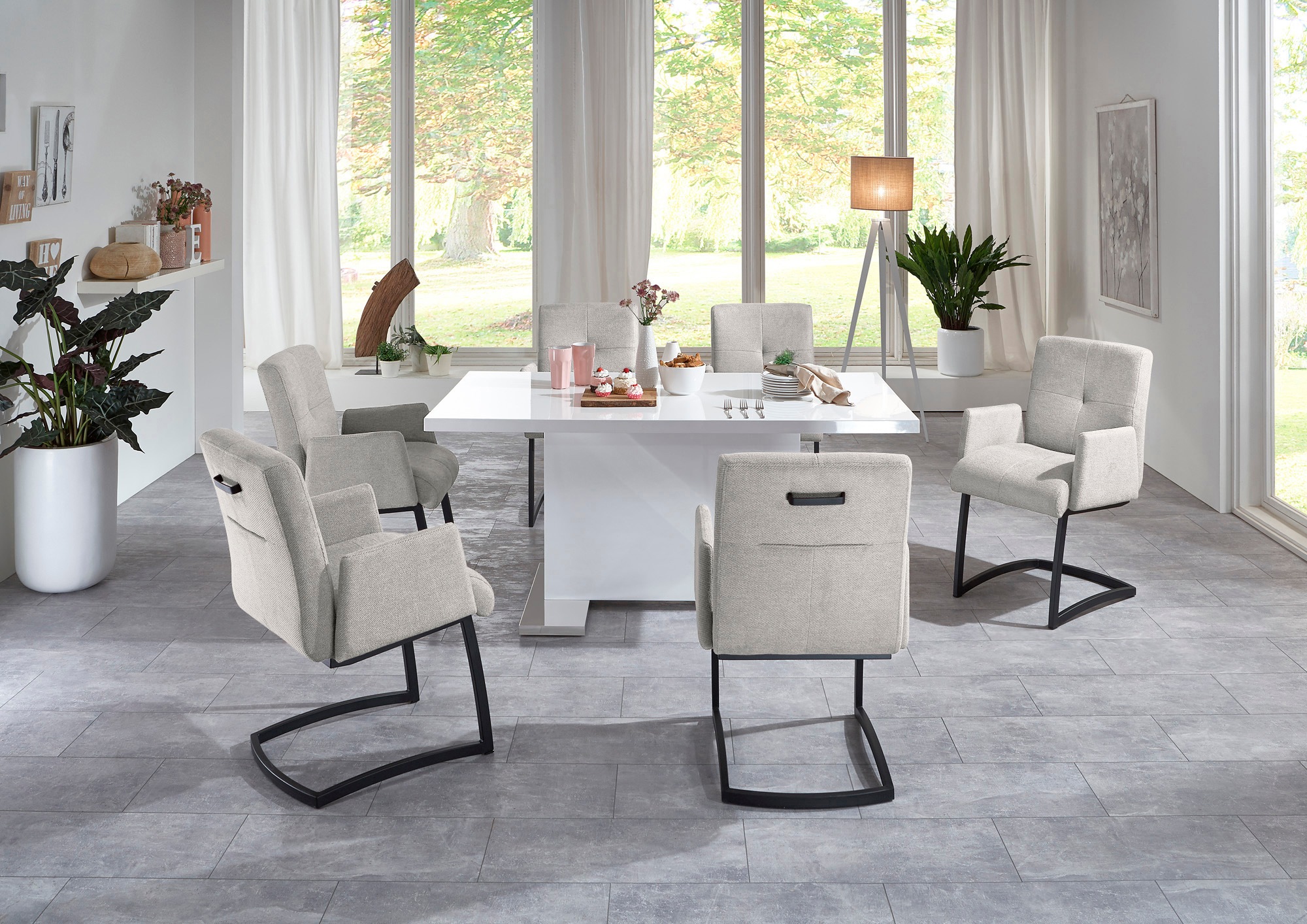 exxpo - sofa fashion Freischwinger »Affogato mit komfortablen Armlehnen« () günstig online kaufen