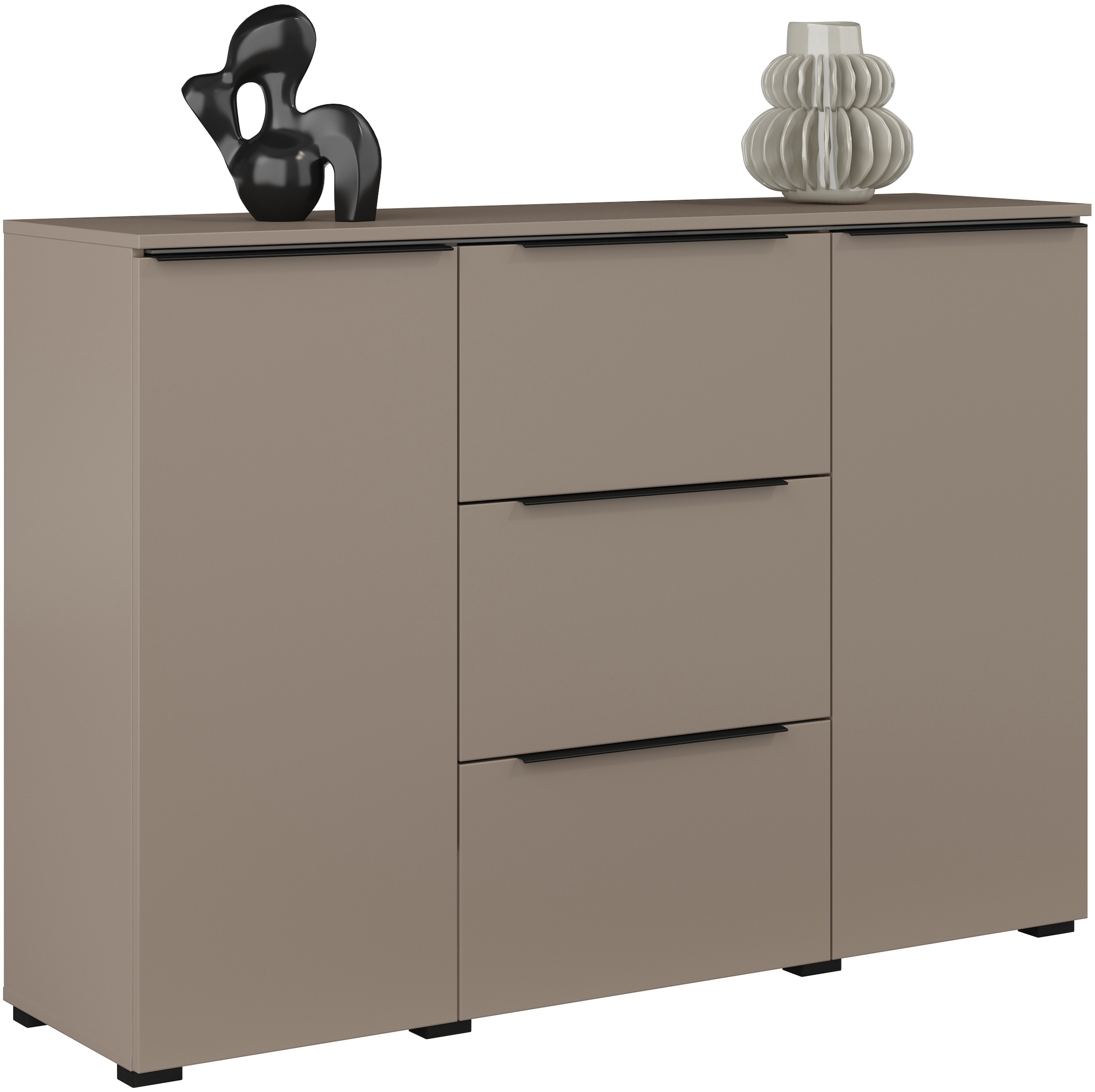 INOSIGN Sideboard »Tana, Breite 132 cm, moderne Kommode 3 SK,2 Trg«, Schubladenschrank,Anrichte mit viel Stauraum, Einlegeböden verstellbar