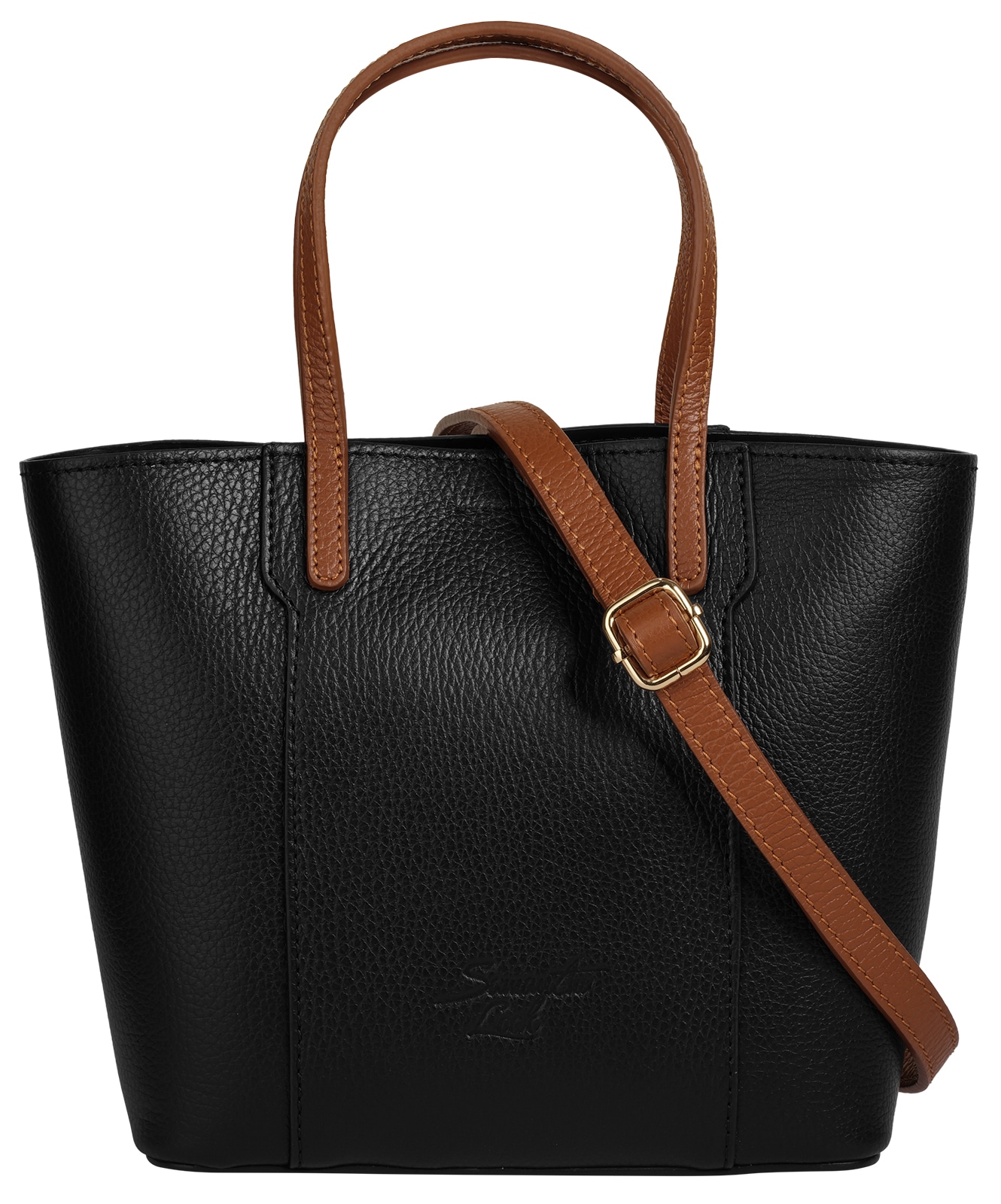 Samantha Look Henkeltasche echt Leder, Made in Italy