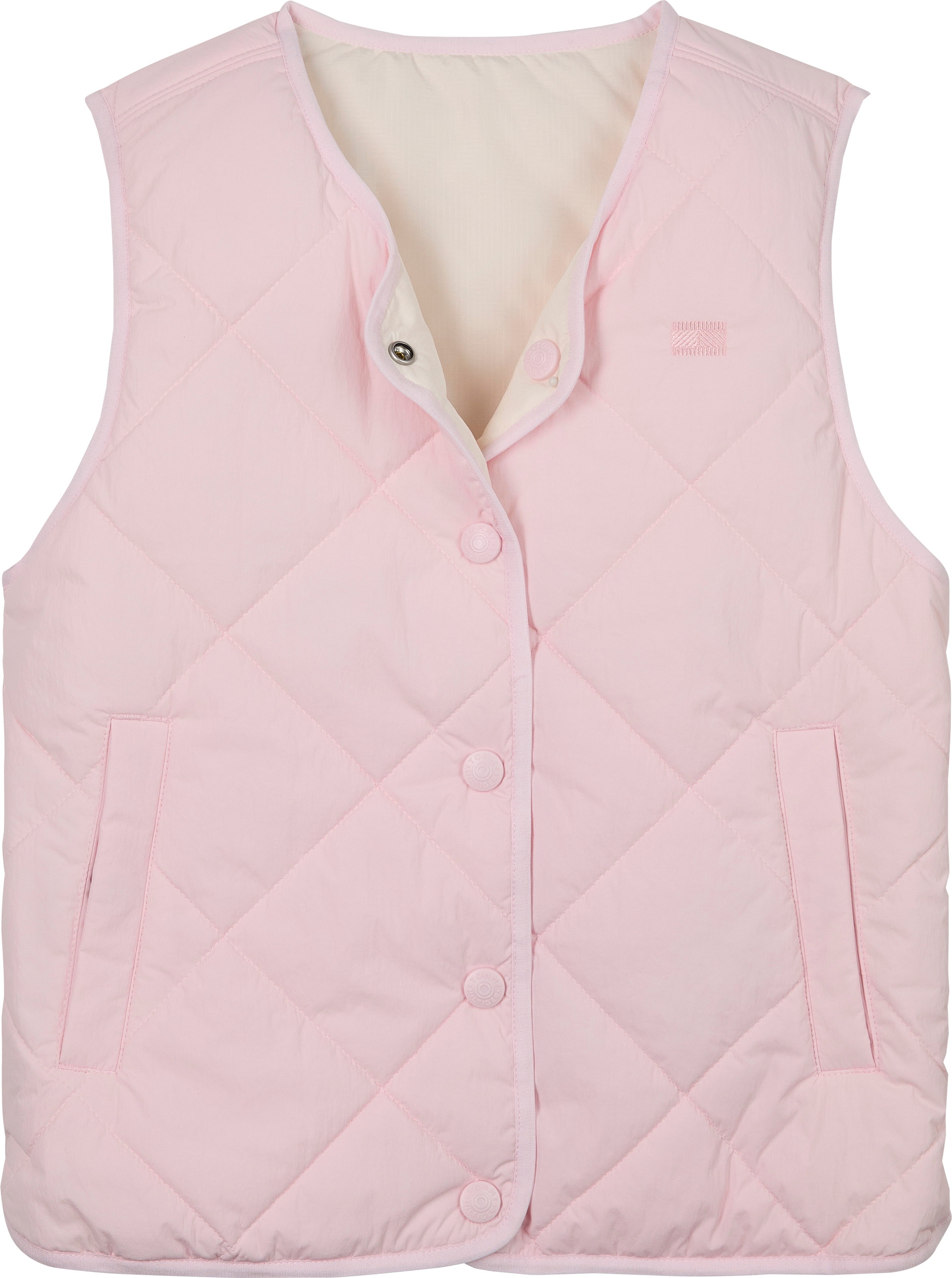 Tommy Hilfiger Wendeweste »REVERSIBLE QUILTED VEST«, für Kinder bis 16 Jahre, mit großen Druckknöpfen