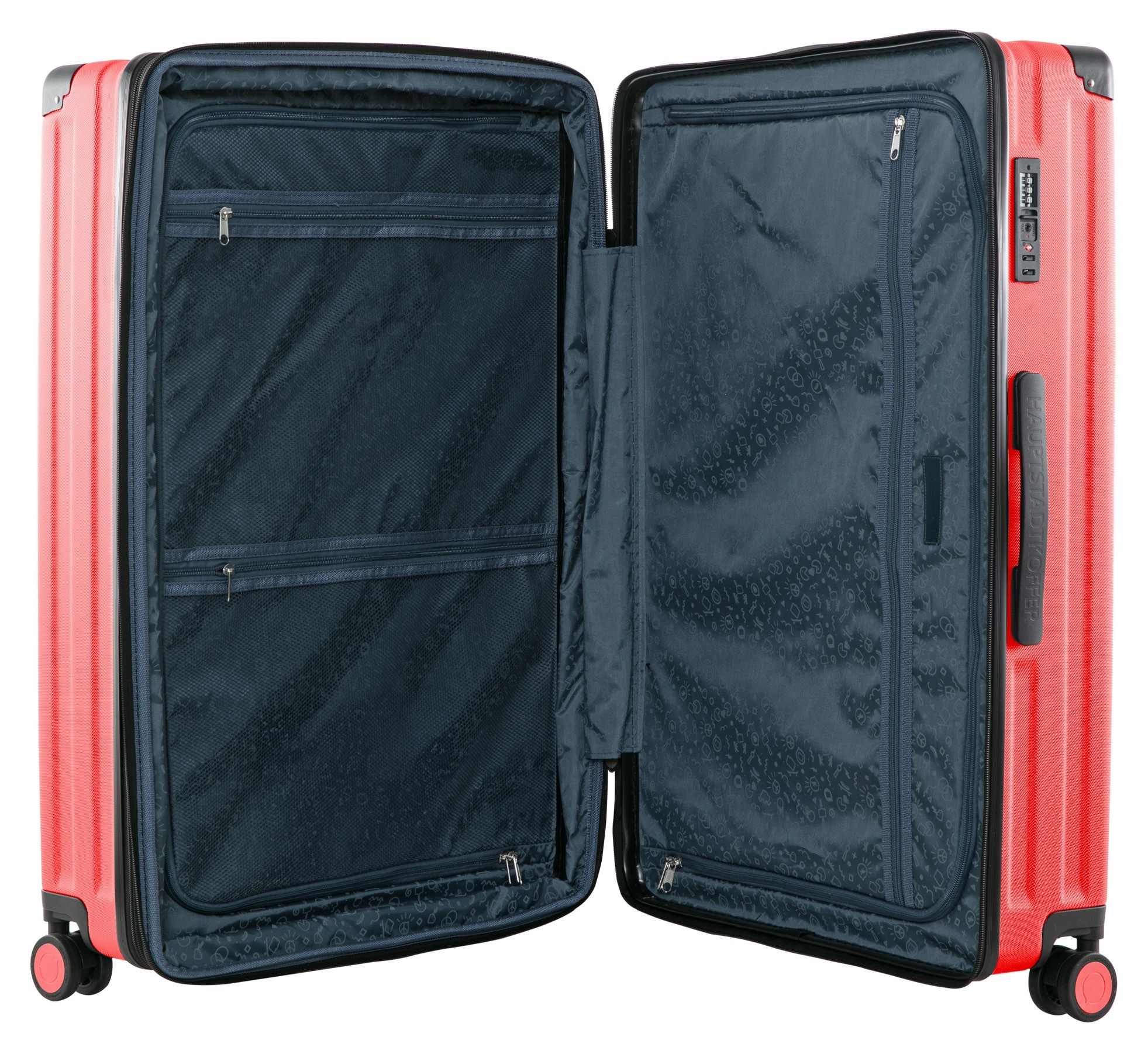 Hauptstadtkoffer Hartschalen-Trolley »Q-Damm, verschiedene Farben und Größen«, 4 Rollen, Hartschalenkoffer Reisekoffer Trolley mit TSA-Schloss