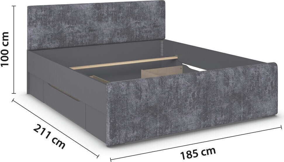 rauch Bett »Doppelbett Polsterbett Stauraumbett AGORDO«, (180x200 cm), praktische Bettschubkästen für zusätzlichen Stauraum MADE IN GERMANY