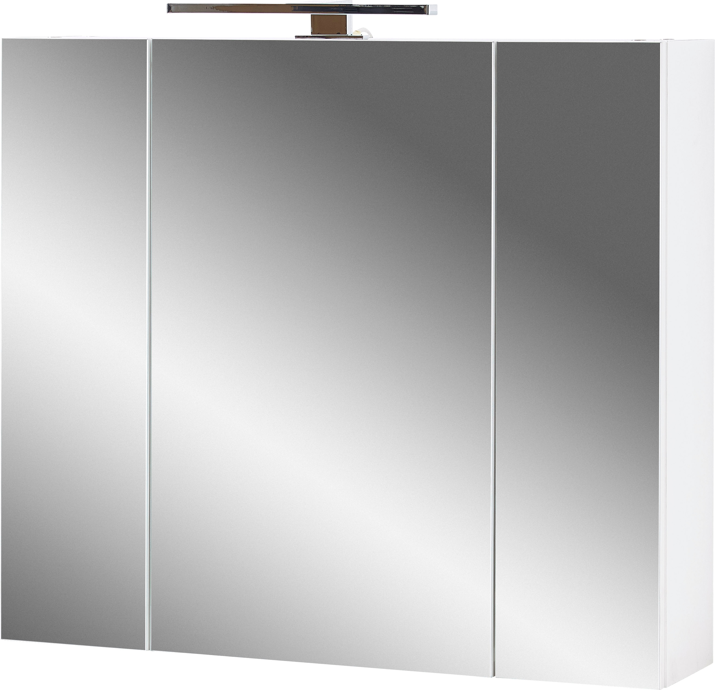 GERMANIA Badmöbel-Set »Torrance«, (3 St.), Waschbecken-Unterschrank, Spiegelschrank mit Beleuchtung, Hochschrank