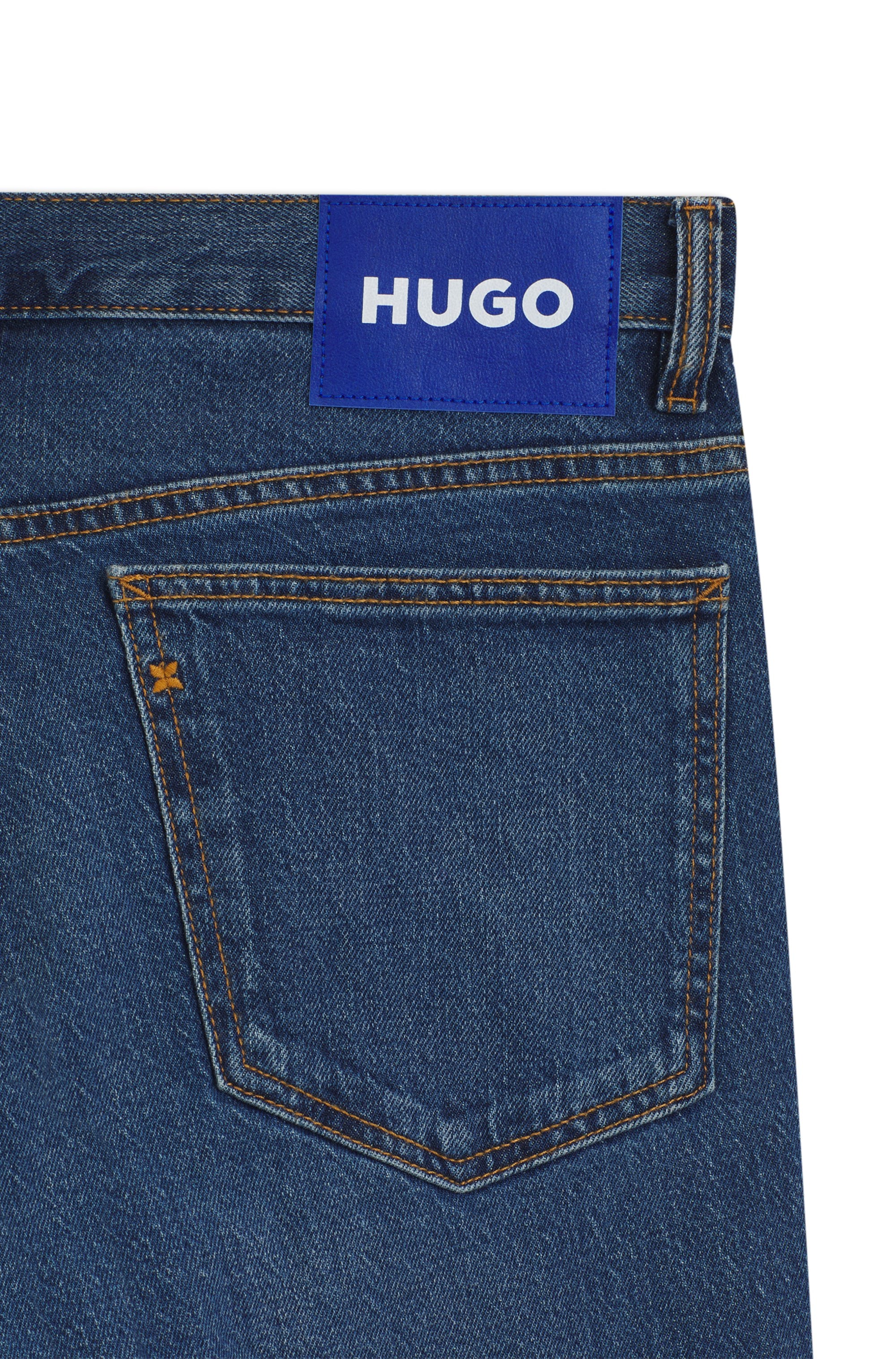 HUGO Blue Slim-fit-Jeans »Ash«, mit Stone-washed-Finish