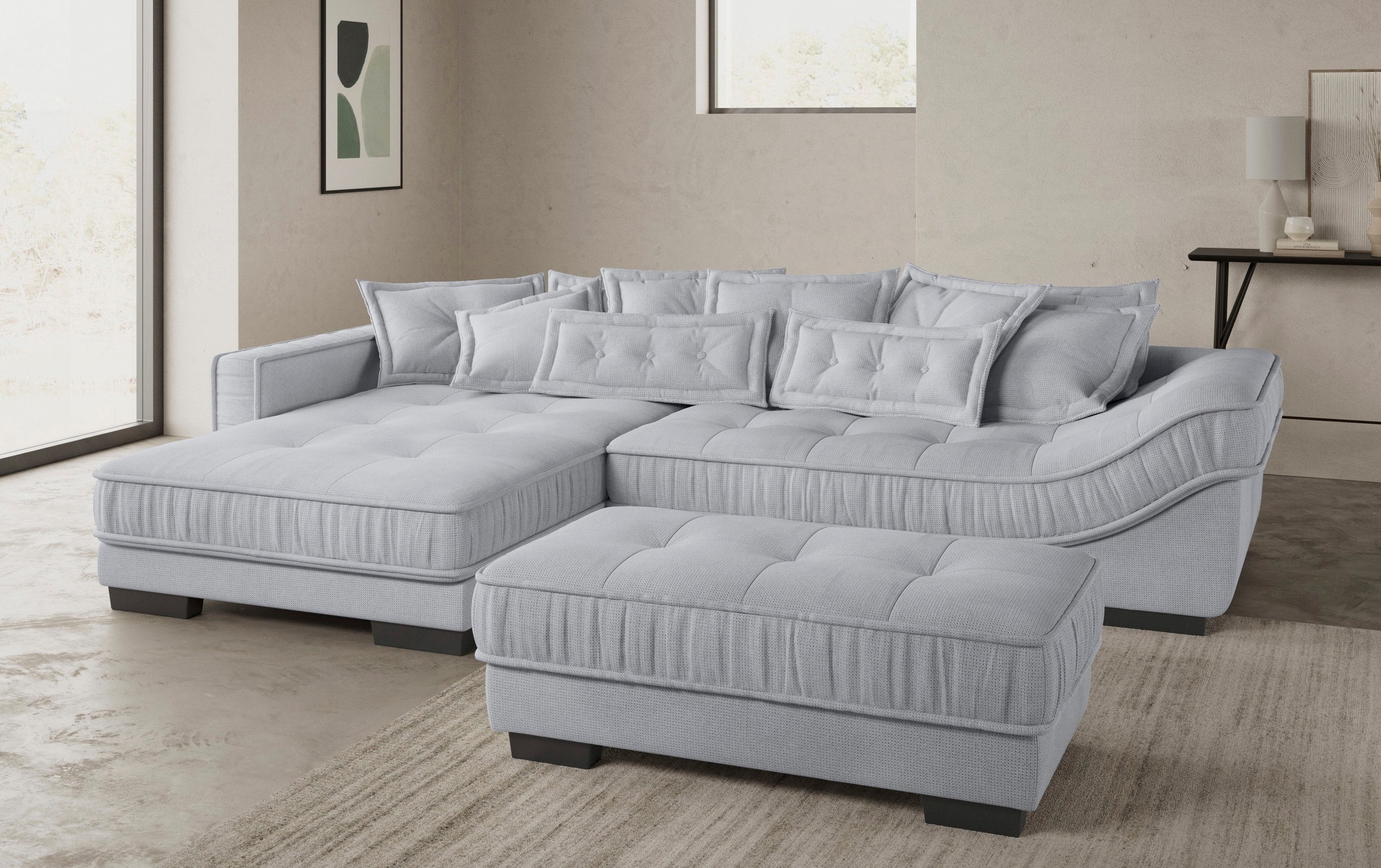Mr. Couch Ecksofa »Diwan II DuraFlex L-Form«, DuraFlex-Kaltschaumpolsterung, bis 140 kg, 4 Bezugsqualitäten