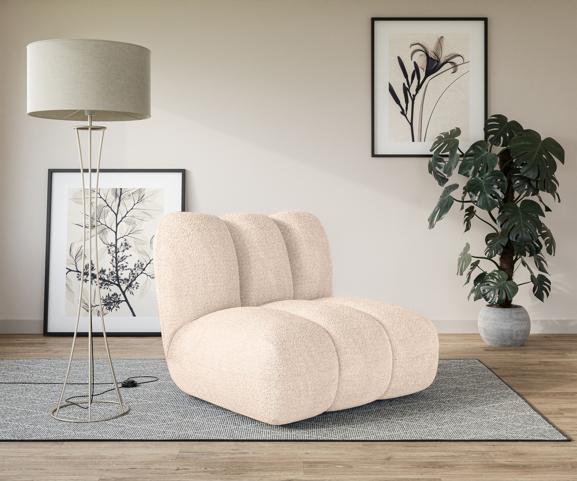 LeGer Home by Lena Gercke Sessel »Priya Loungesessel, moderne Steppung, auc günstig online kaufen