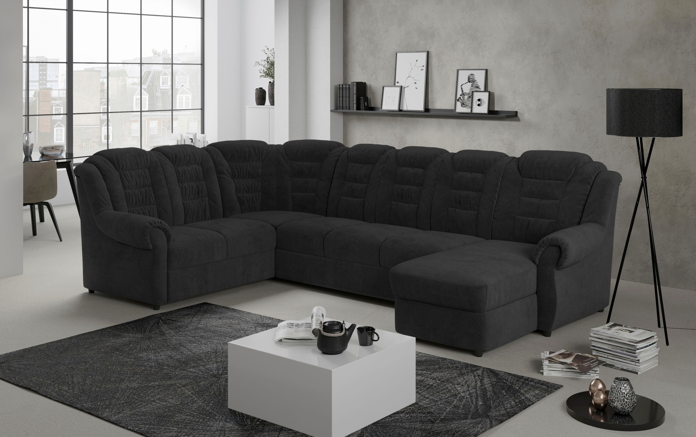 Home affaire Wohnlandschaft »Boston U-Form« mit hoher Rückenlehne, wahlweis günstig online kaufen