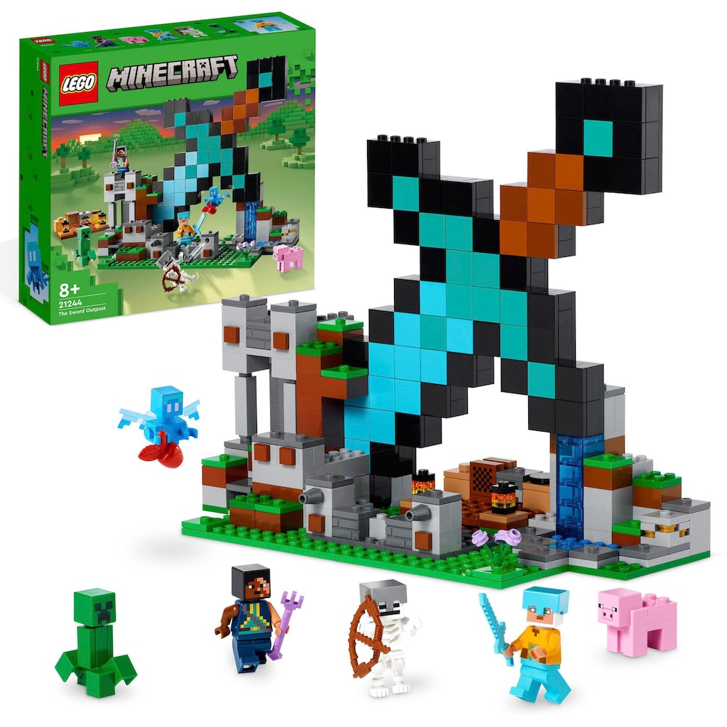 LEGO® Konstruktionsspielsteine »Der Schwert-Außenposten (21244), LEGO® Minecraft«, (427 St.)