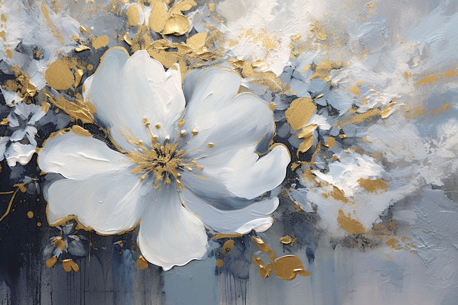 queence Wandsticker »The golden Flower« Selbstklebend, kinderleichte Anbringung