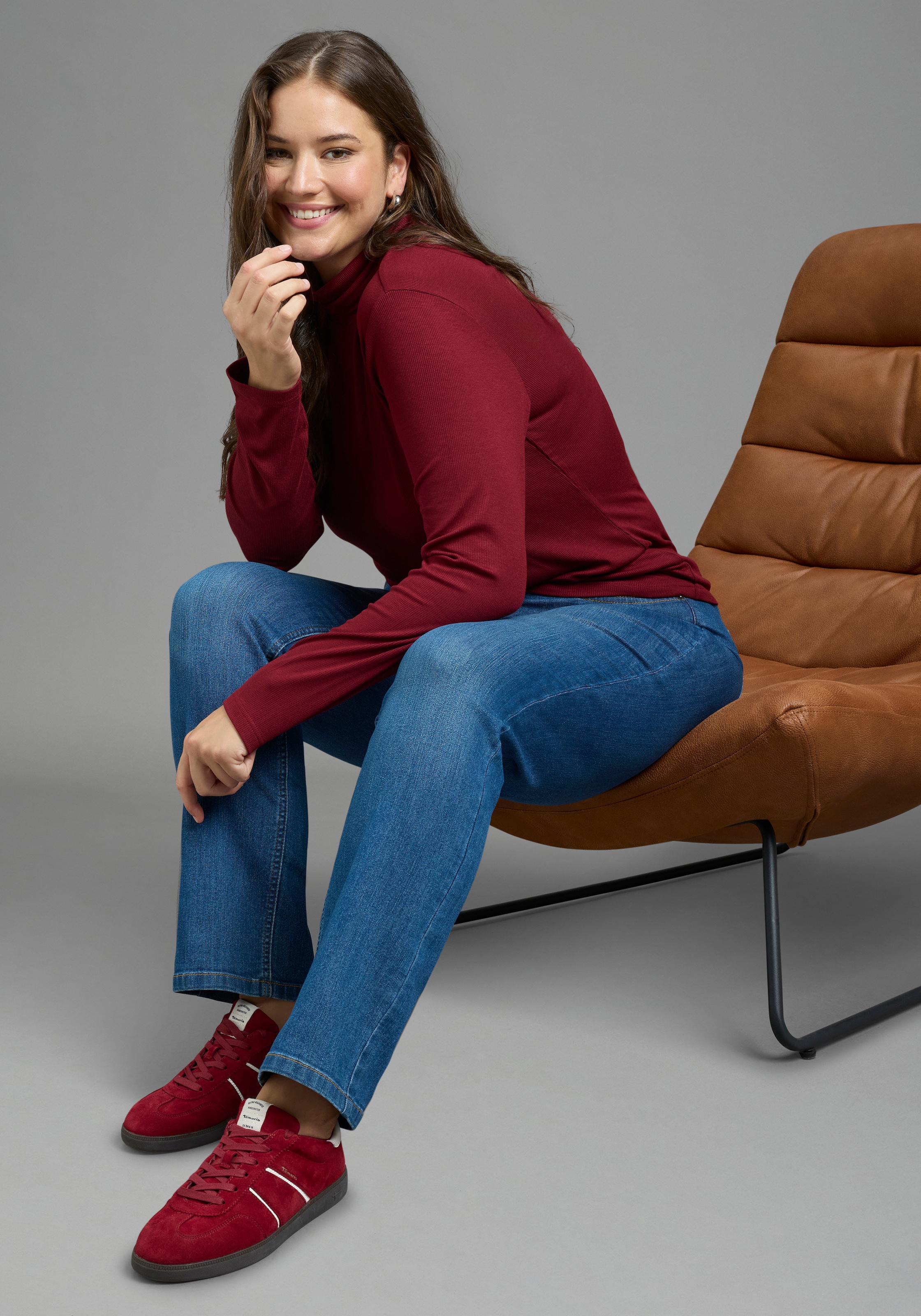 Laura Scott CURVE Gerade Jeans »Große Größen« Straight-Fit, gerader Beinverlauf, hohe Leibhöhe