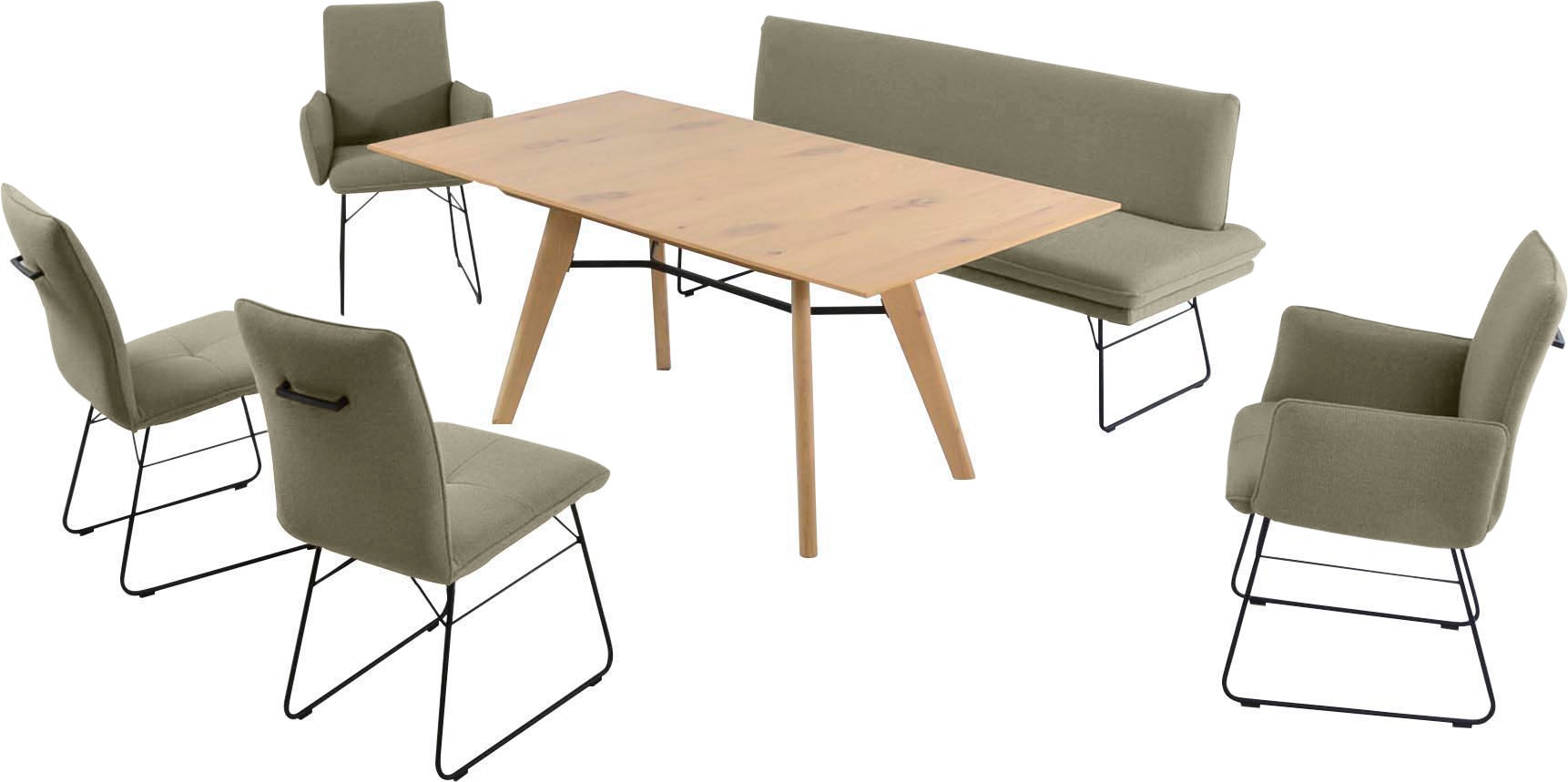 K+W Komfort & Wohnen Essgruppe »Giacomo IV« 6 Stk. tlg. Polsterbank in 2 Gr günstig online kaufen