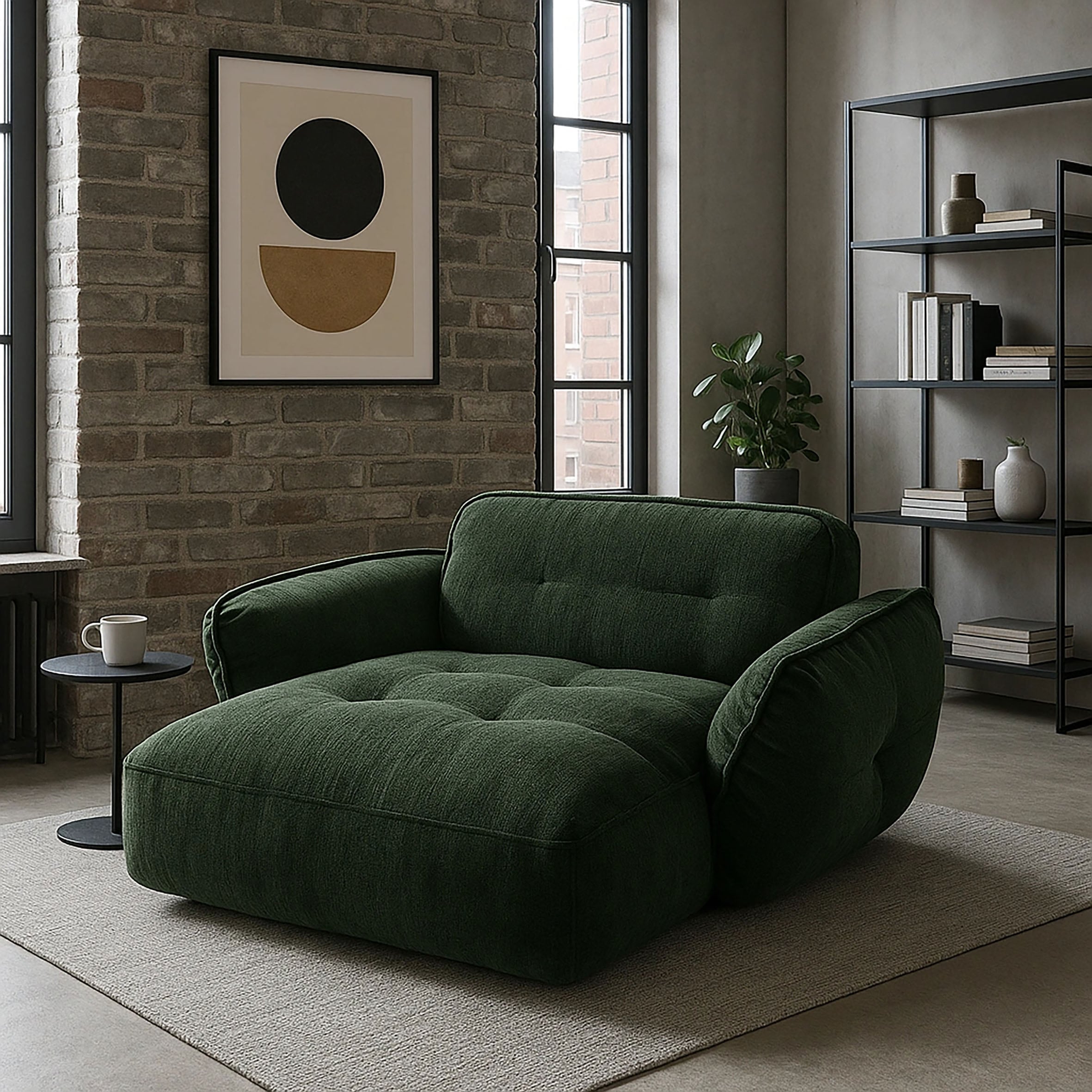 BETYPE Chaiselongue »Be Fluffy«, Softes Sitzgefühl, moderne Kedernaht, hochwertiger Bezug