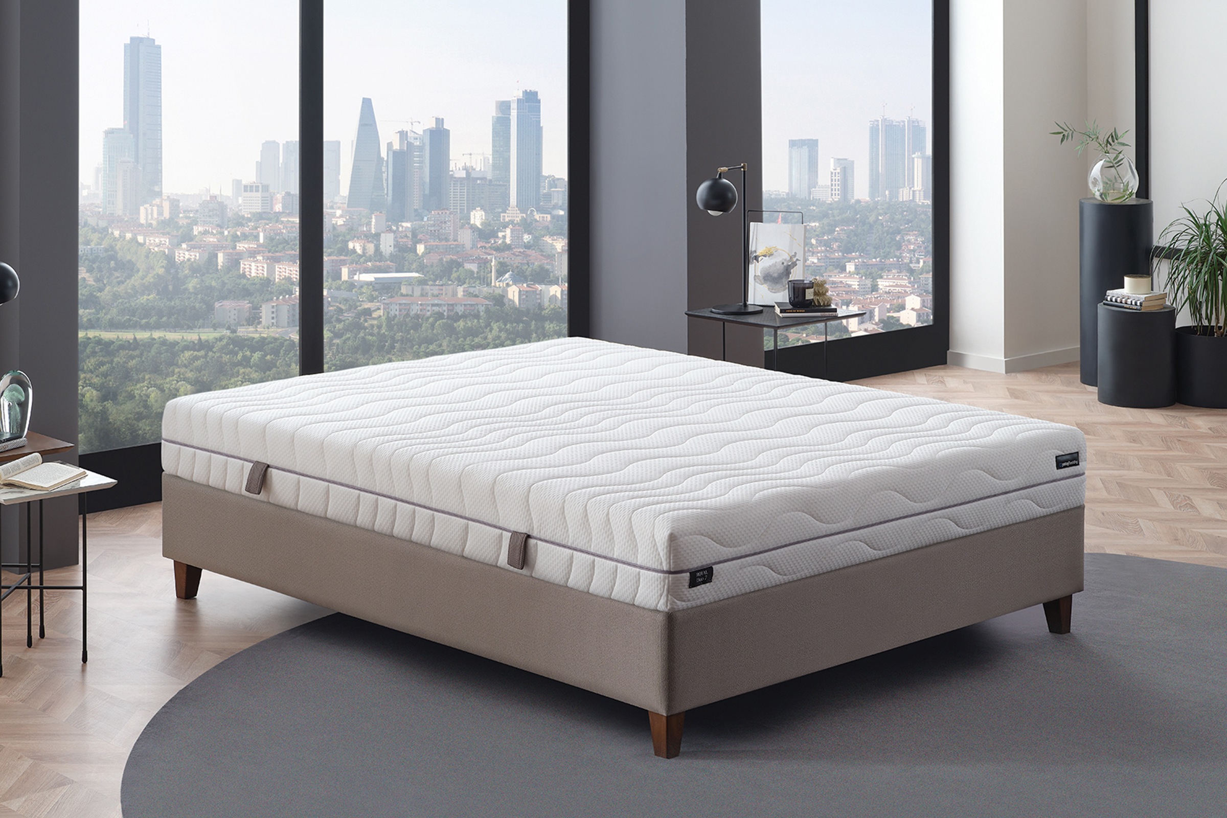 Yatas Bedding Taschenfederkernmatratze »Royal Duo 7, Matratze 90x200, 140x200 cm & weitere Größen«, 22 cm hoch, Raumgewicht: 28 kg/m³, 403 Federn, (1 St.), H2 / H3, Wendematratze, ergonomisch, atmungsaktiv