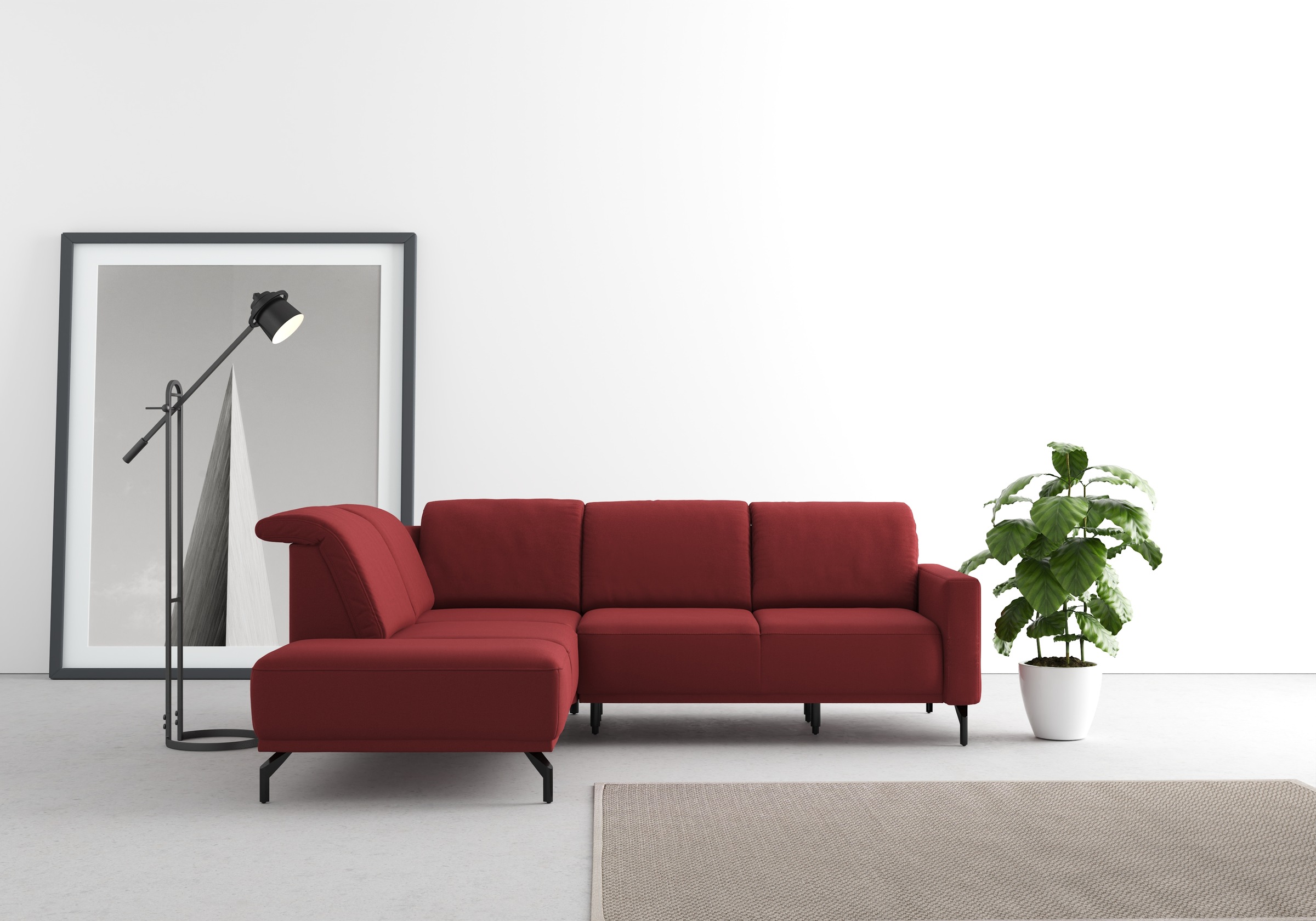 sit&more Ecksofa »Bailando L-Form«, wahlweise mit Kopfteilverstellung und Vorziehsitz, motorisch