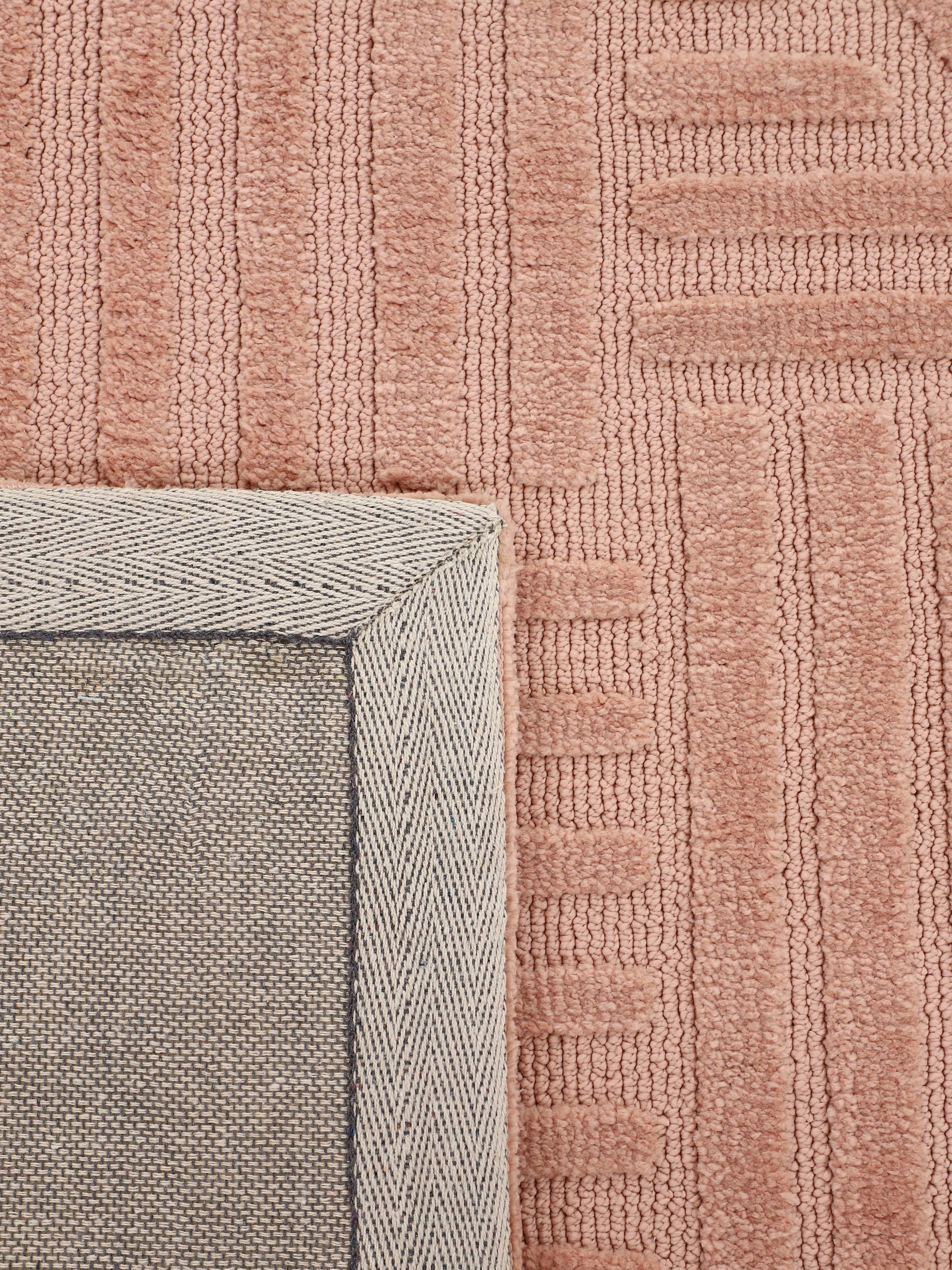 carpetfine Teppich »Holly 4 - Soft Touch Microfaser Teppich«, rechteckig, 12 mm Höhe, Boho Scandi, weiche dichte getuftete Hoch-Tief-Struktur, Wohnzimmer