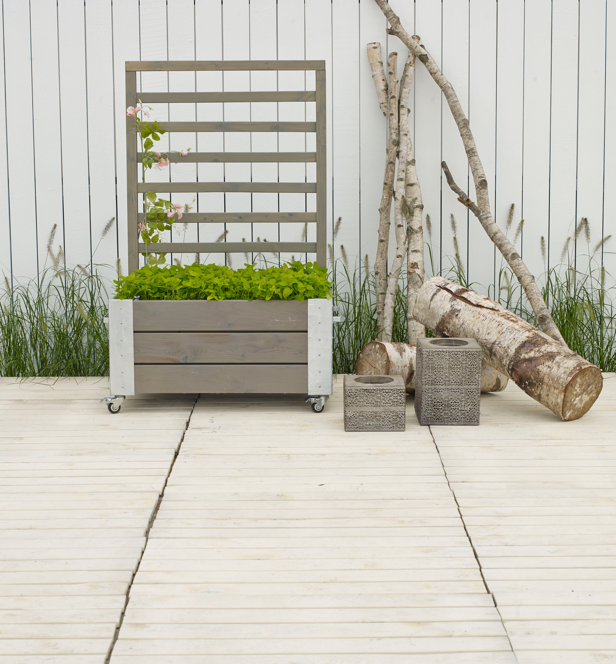 PLUS Blumenkasten »Cubic«, mit Spalier, BxTxH: 50x87x130 cm