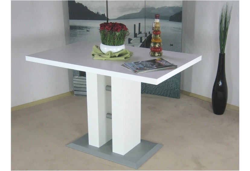 Raten Höhe auf Einlegetischplatte, 76 kaufen Tischplatte MDF »Dunja«, lackiert, Esstisch hochglänzend INOSIGN cm
