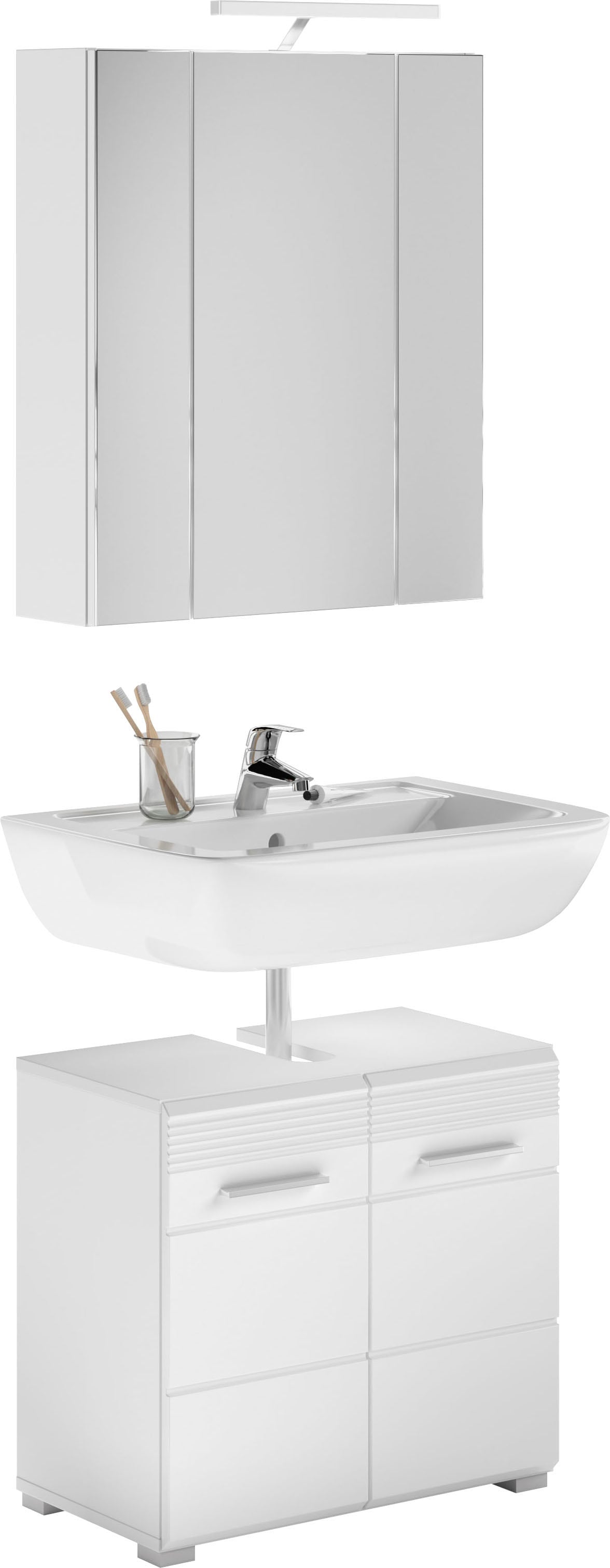 INOSIGN Badmöbel-Set »Malmö, 2 teilig, inklusive LED Beleuchtung, bestehend günstig online kaufen