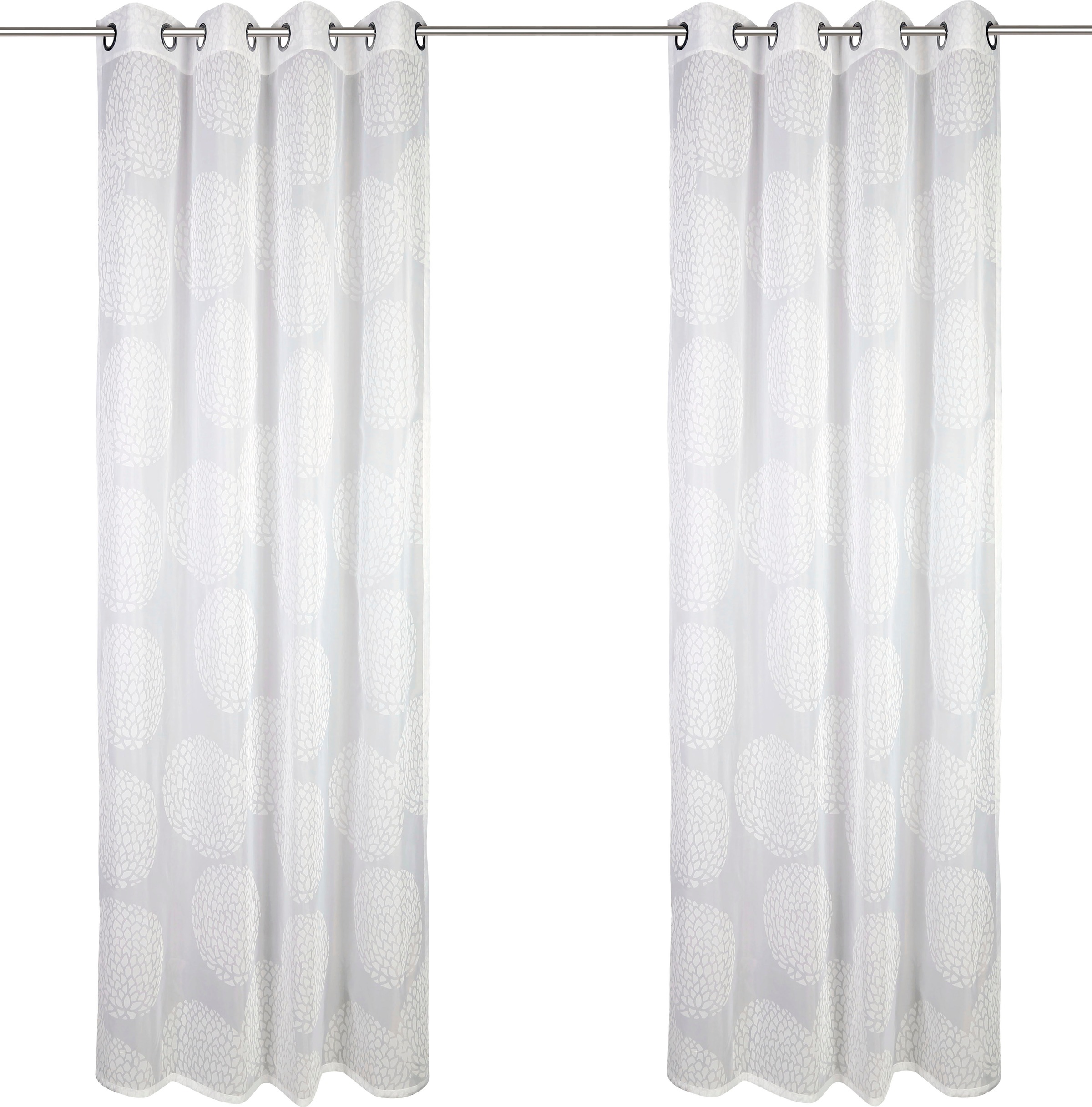 my home Gardine »BELEM« Ösen 1 Stk. tlg. 1 Schal, Polyester, Kreise günstig online kaufen