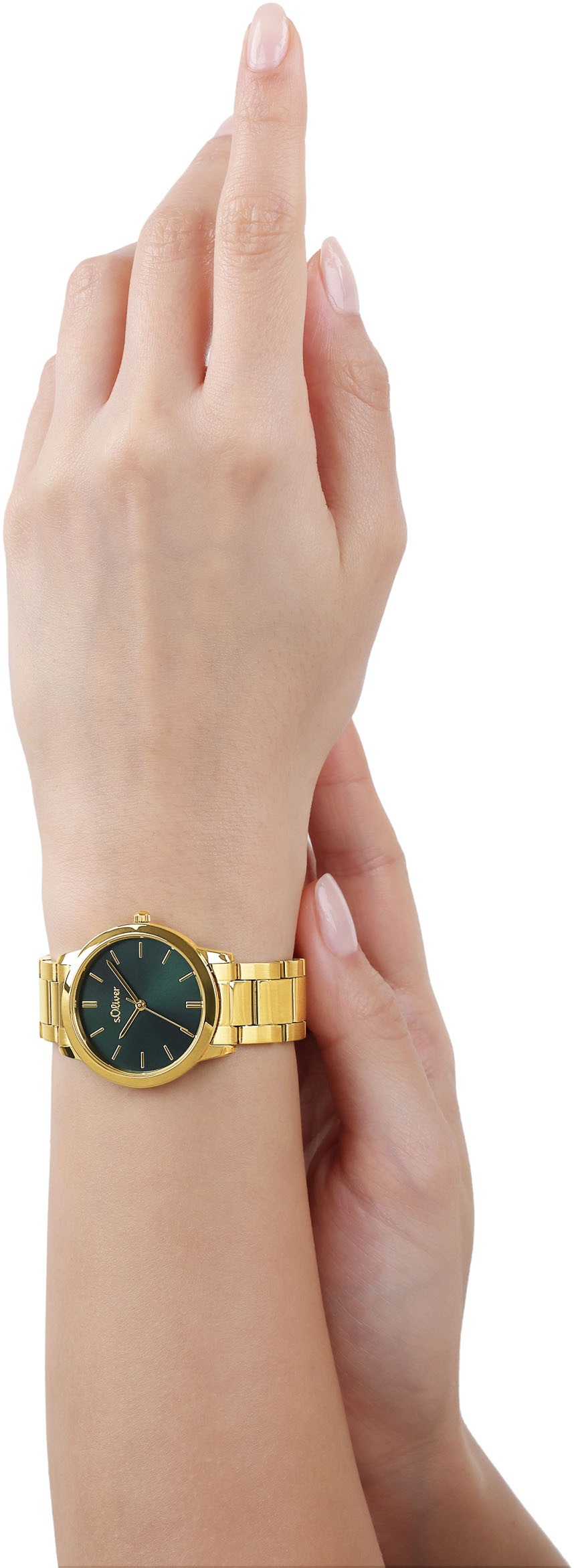 s.Oliver Quarzuhr, Armbanduhr, Damenuhr, Mineralglas, analog