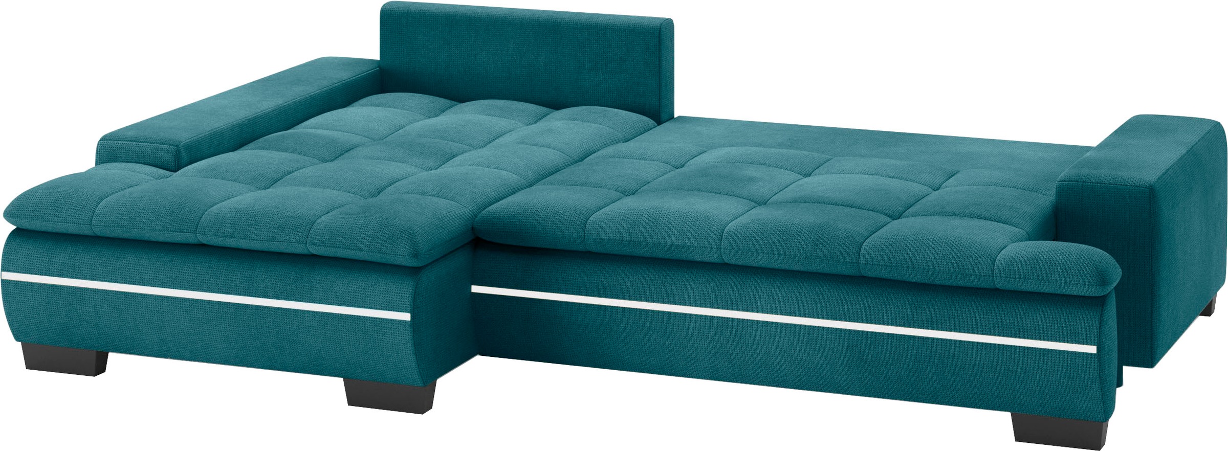 Mr. Couch Ecksofa »Haiti II, L-Form«, RGB-LED Beleuchtung, wahlweise mit Kaltschaum, Bett, Bettkasten