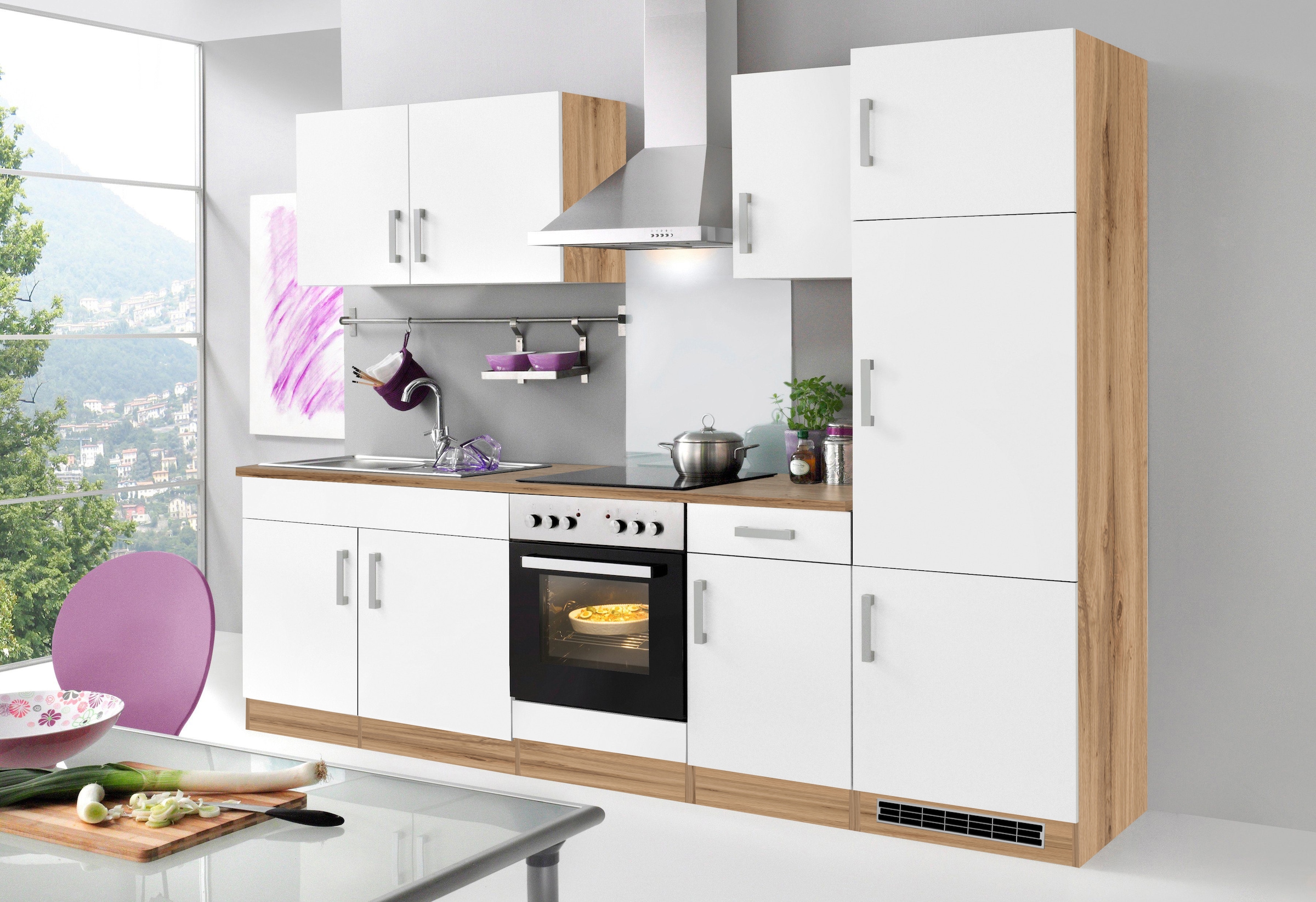 KOCHSTATION Küchenzeile »KS-Toronto« Breite 270 cm, mit E-Geräten günstig online kaufen