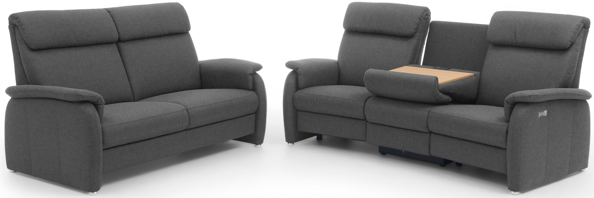 Home affaire 3-Sitzer "Turin mit Steckdose und USB-Port auch in Easy care-B günstig online kaufen