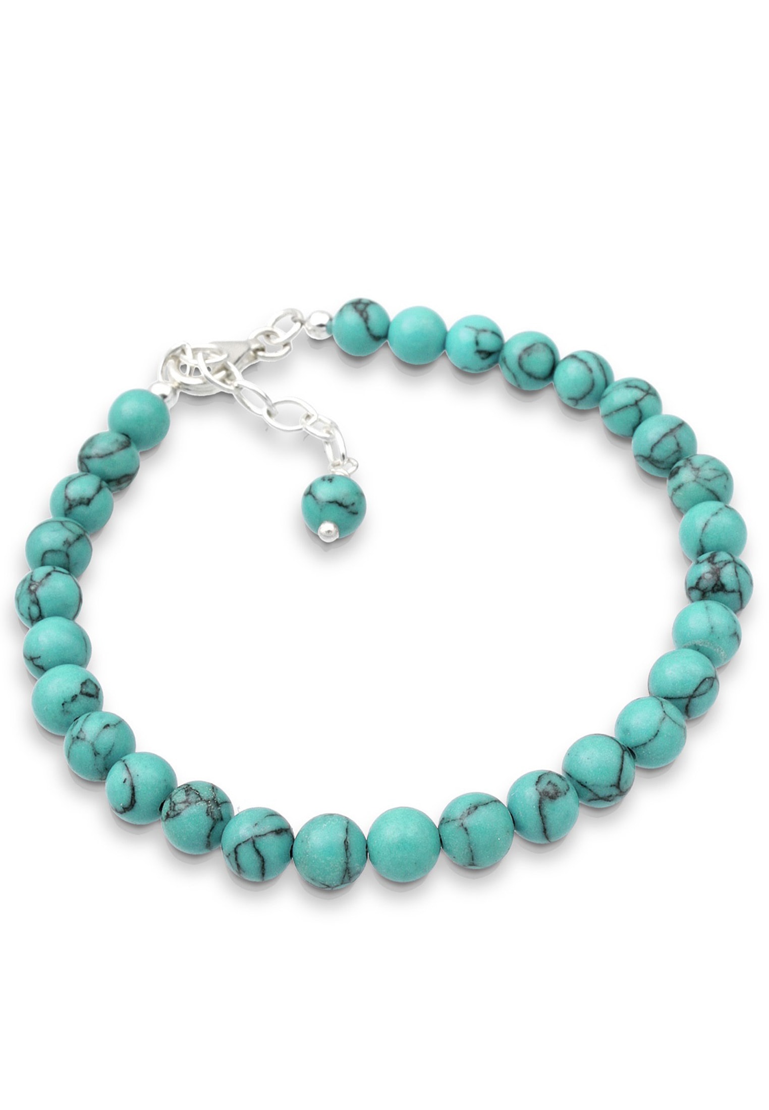 Elli Armband »Türkis Edelstein Kugeln Howlith 925 Silber«