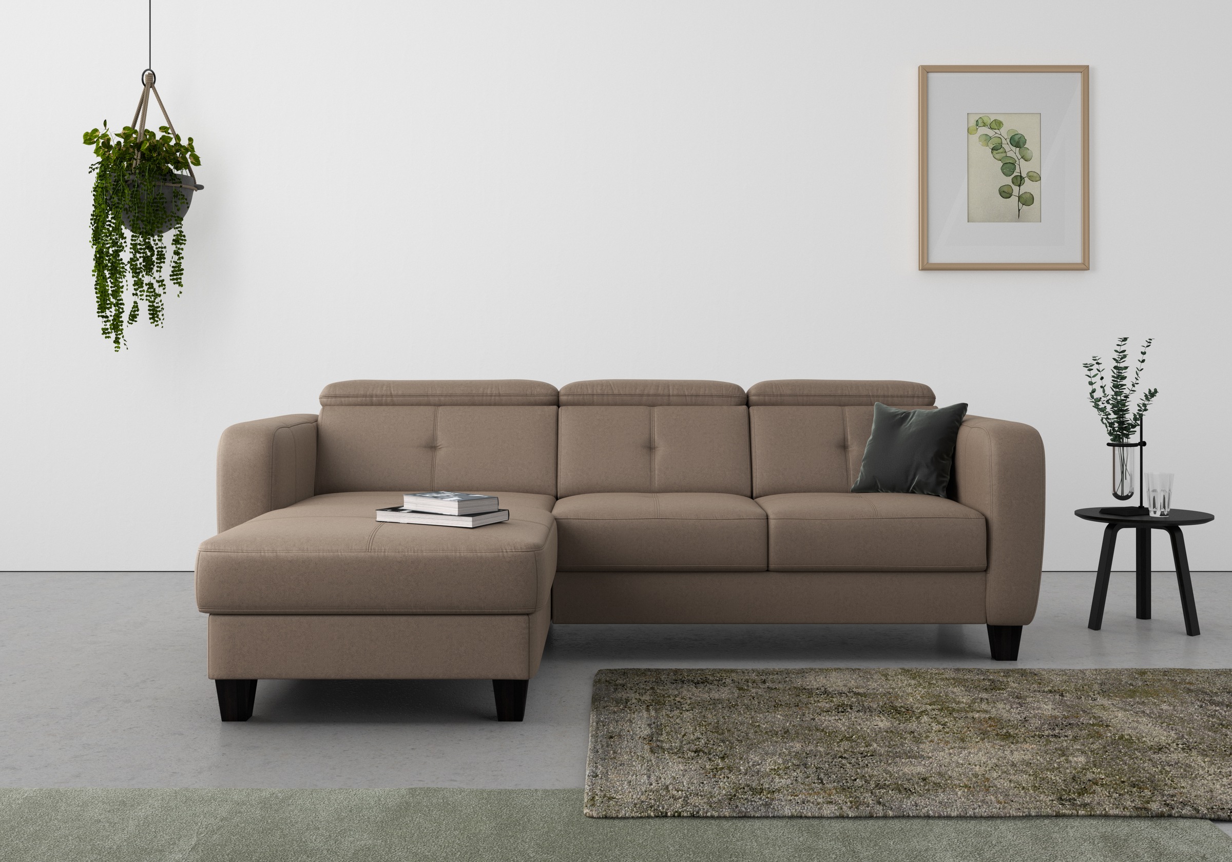 sit&more Ecksofa »Belluci L-Form«, inklusive Federkern, wahlweise mit Bettf günstig online kaufen