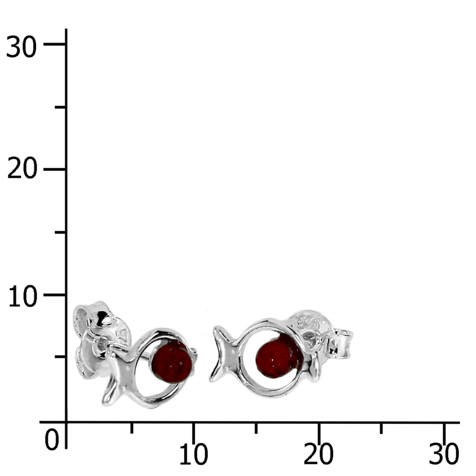 OSTSEE-SCHMUCK Paar Ohrstecker »Ostsee-Schmuck Ohrstecker Fisch Ohrstecker Fisch«, (2 tlg.)