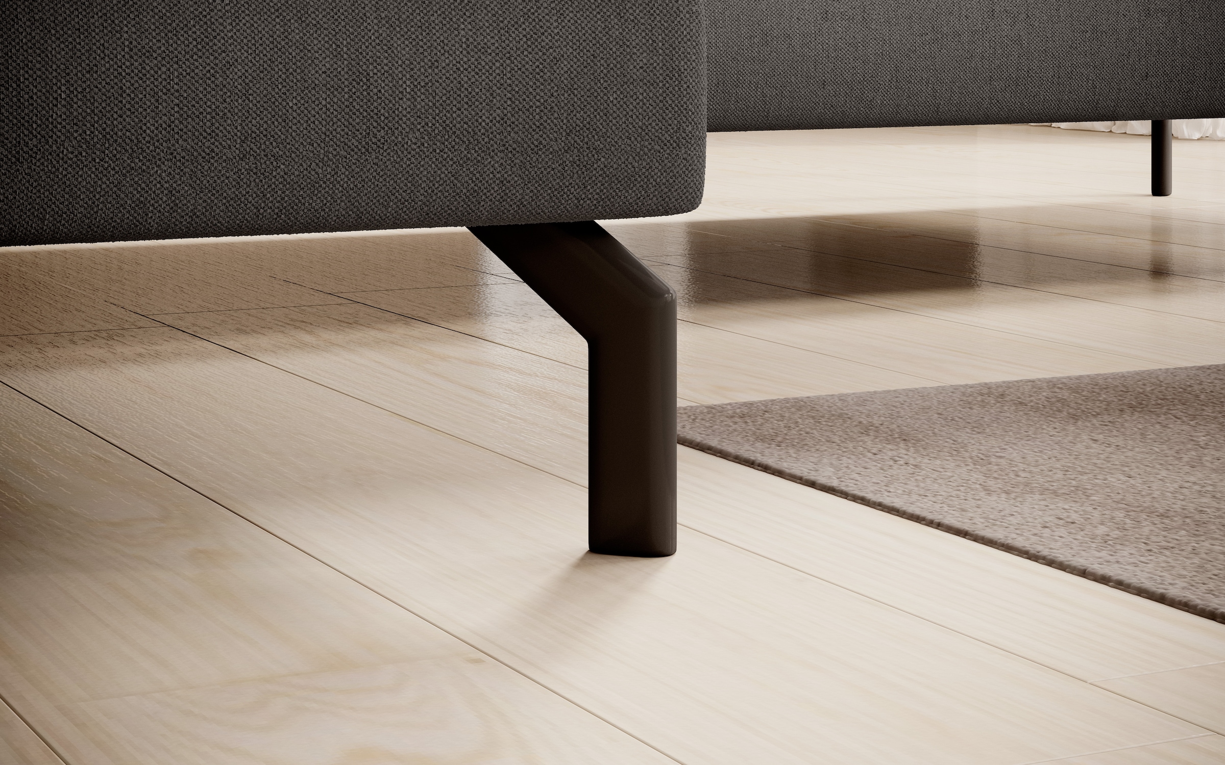 INOSIGN Ecksofa »Cross, mit softem Sitz, L-Form, wendbare Zierkissen, Breite 284 cm«, Couch mit vielen Kissen, stylische Kreuznaht, elegante Metallfüße