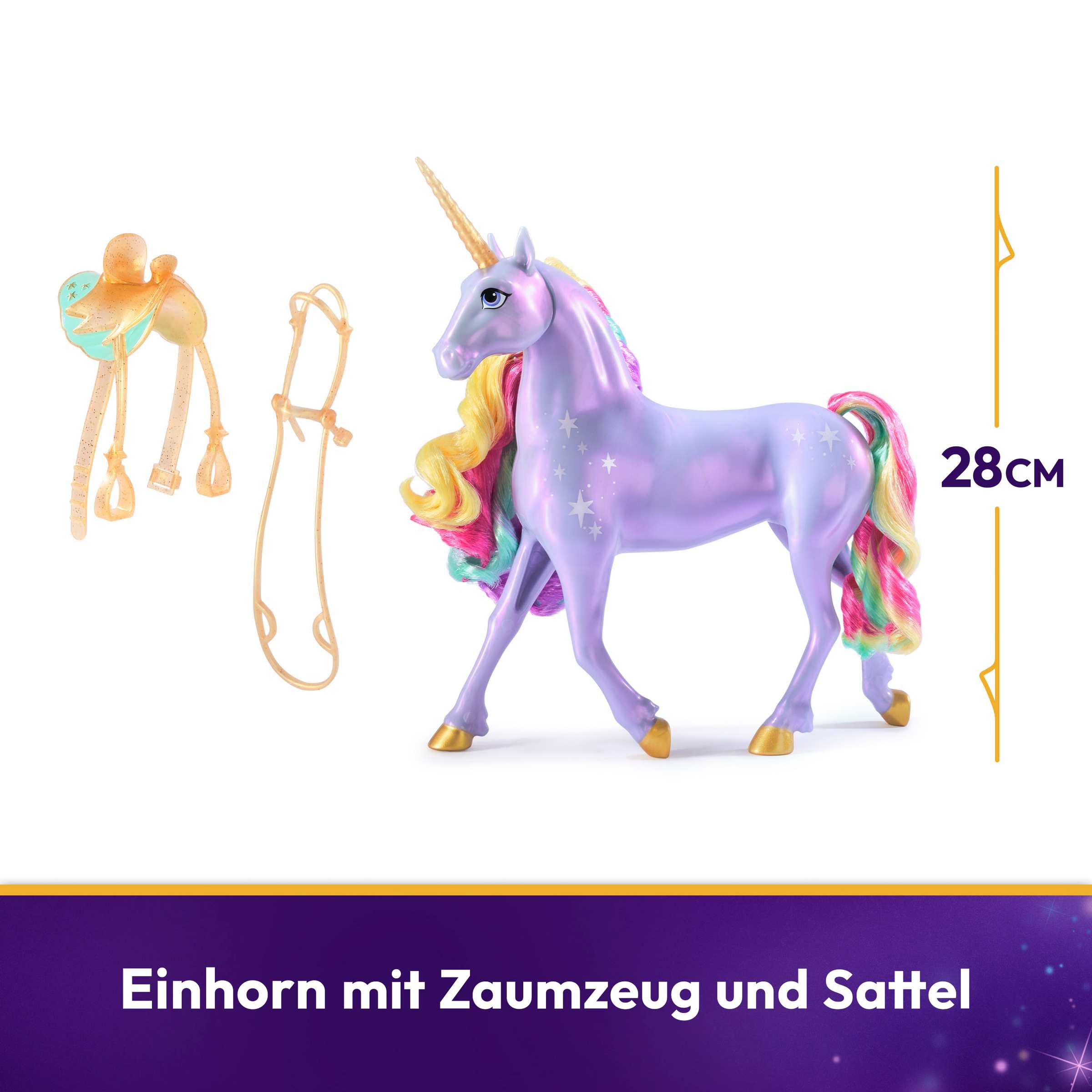 Spin Master Anziehpuppe »Unicorn Academy - Interactive Rainbow Light-Up Wildstar«, mit Leuchteffekt