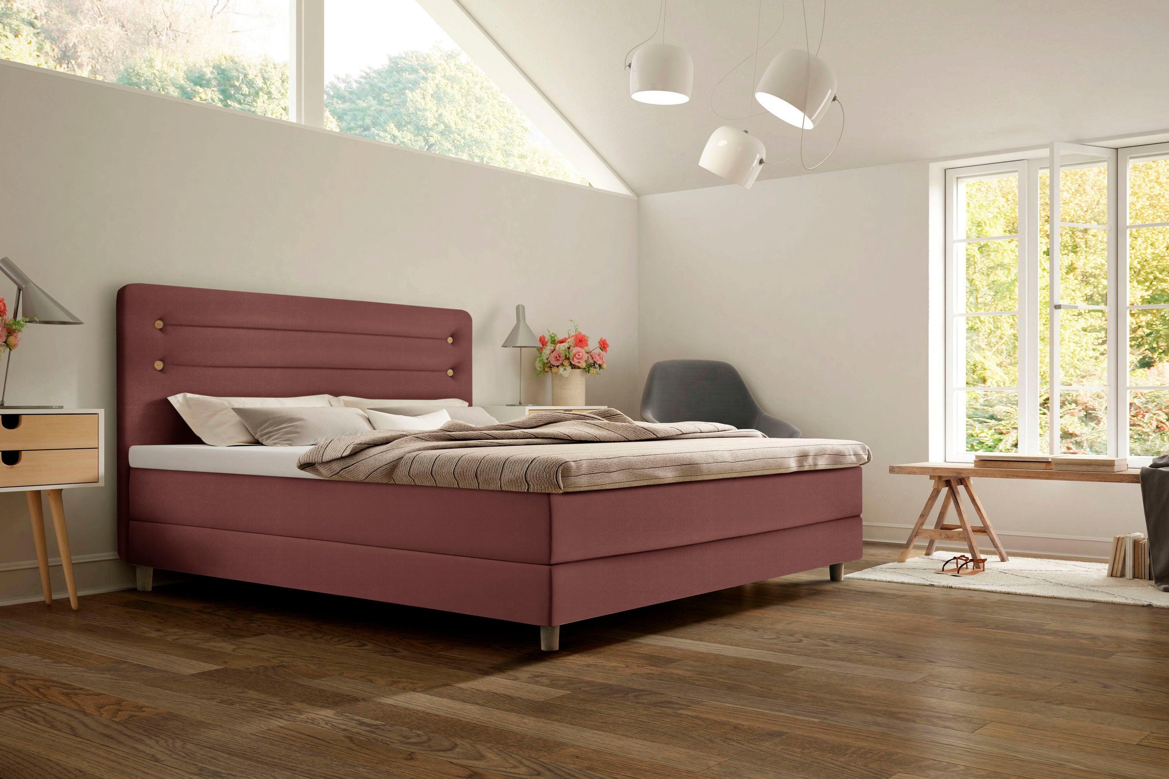 4. Bild von Schlaraffia Boxspringbett »Fidelio«, inkl GELTEX® Next Topper, Holzfuß in Eiche