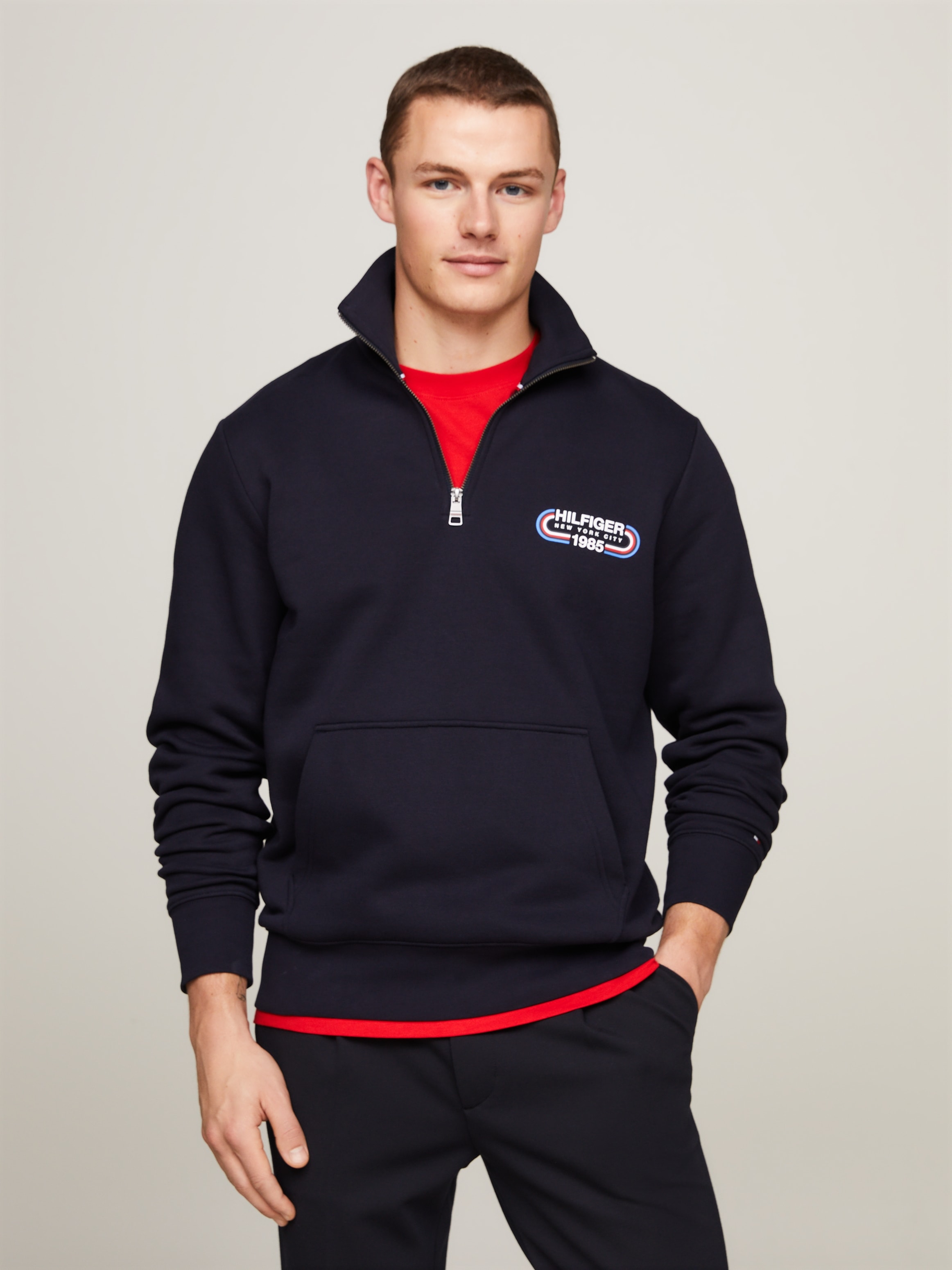 Half zip fleece tommy hilfiger hotsell